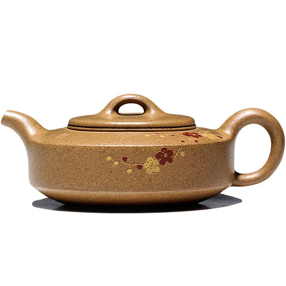 Handmade Purple Clay Teapot Set - Traditional Kung Fu Tea Ceremony Gift with Plum Blossom Design | Portable Oriental Tea Brewing Kit for Home, Office & Travel Use