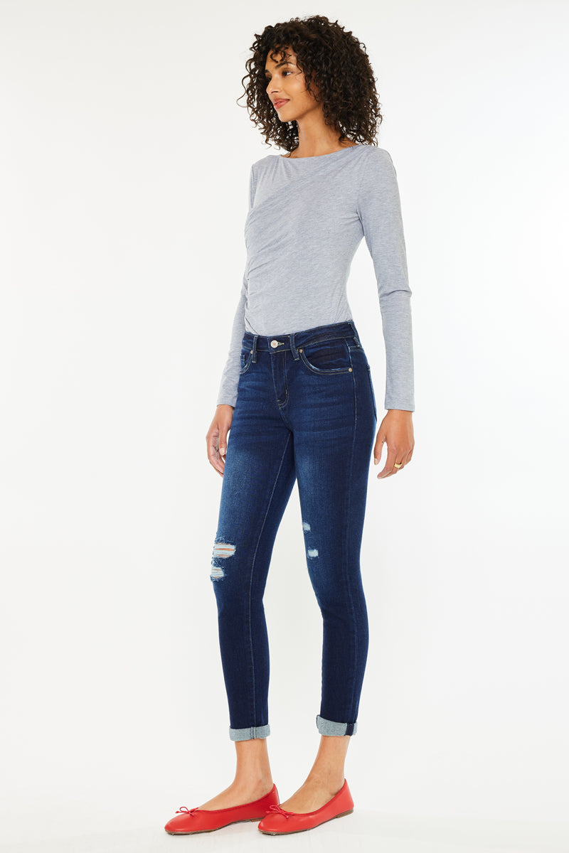 Hudson Mid Rise Ankle Skinny Jeans for Women - Stretch Denim Pants, Slim Fit Bootcut, Comfortable Everyday Wear | Perfect for Work, Casual Outfits & Date Nights
