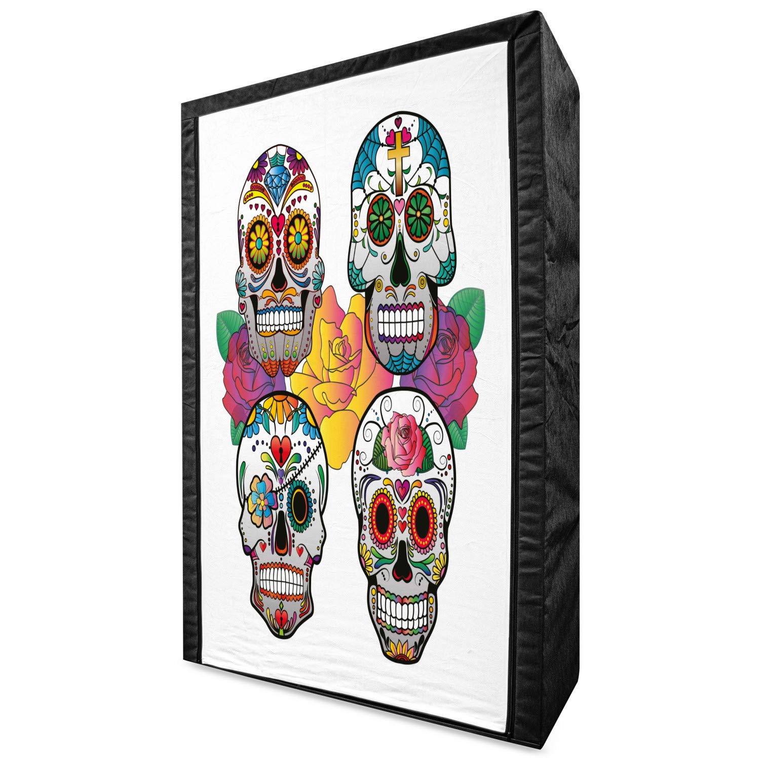 Ambesonne Sugar Skull Portable Fabric Wardrobe - 42.5