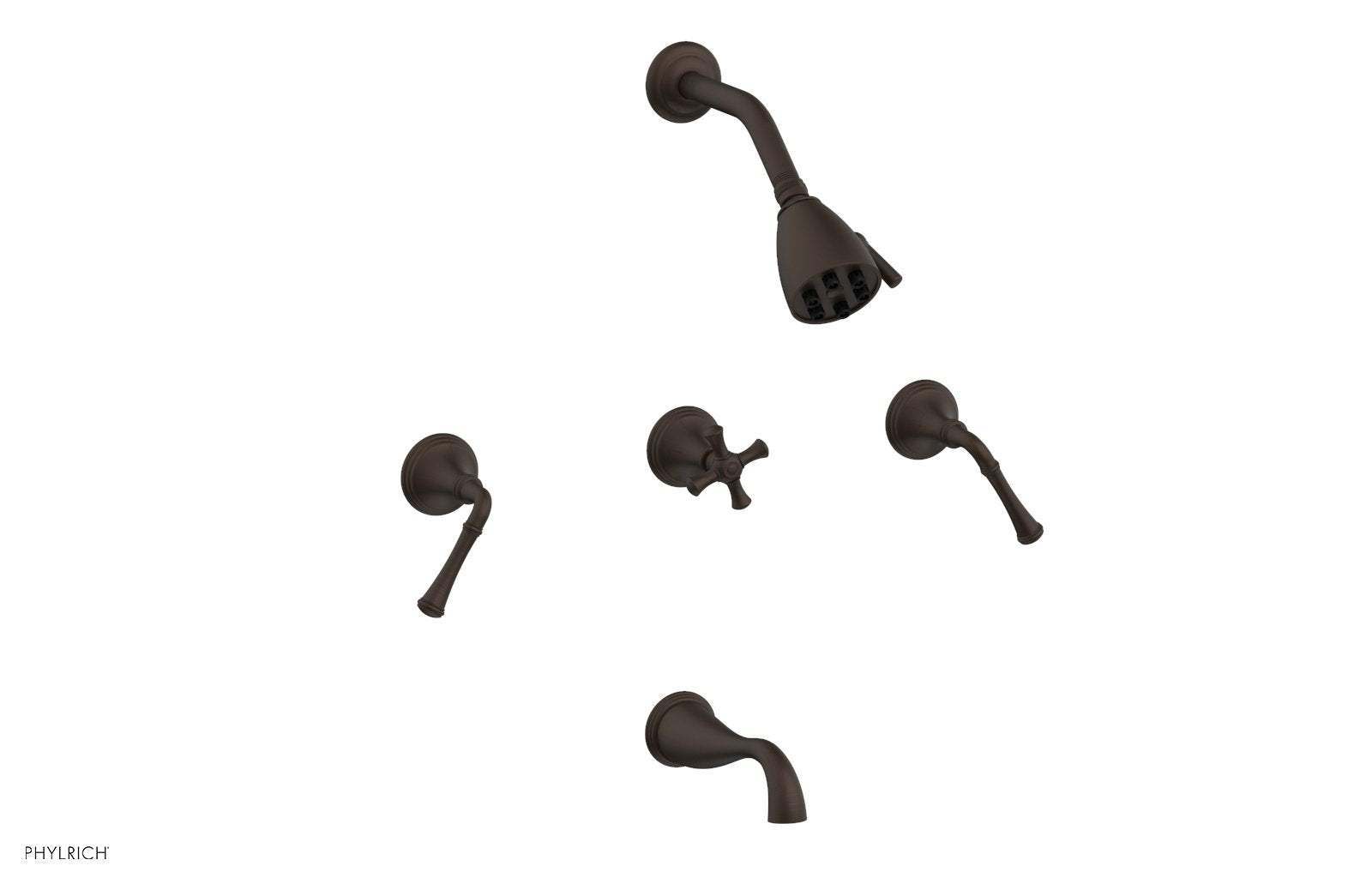 3RING D2205 Three Handle Tub and Shower Faucet Set - Chrome Finish, Hot & Cold Water Control, Easy Installation for Bathroom & Shower Renovation