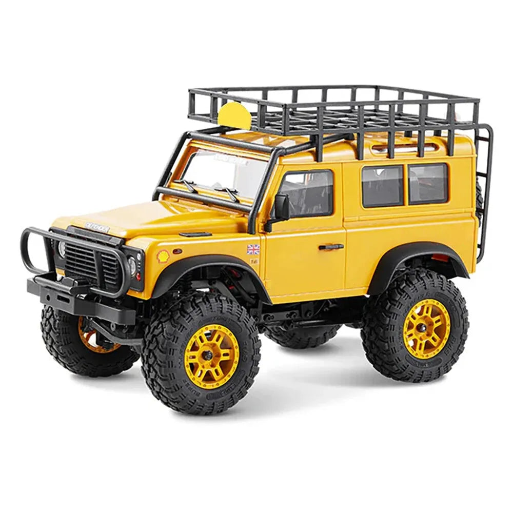 FMS FCX24M 1/24 Scale 4WD RC Rock Crawler Truck - Licensed Range Rover Camel Trophy Edition with LED Lights | 2.4G Remote Control Off-Road Vehicle for Indoor/Outdoor Crawling & Trail Adventures