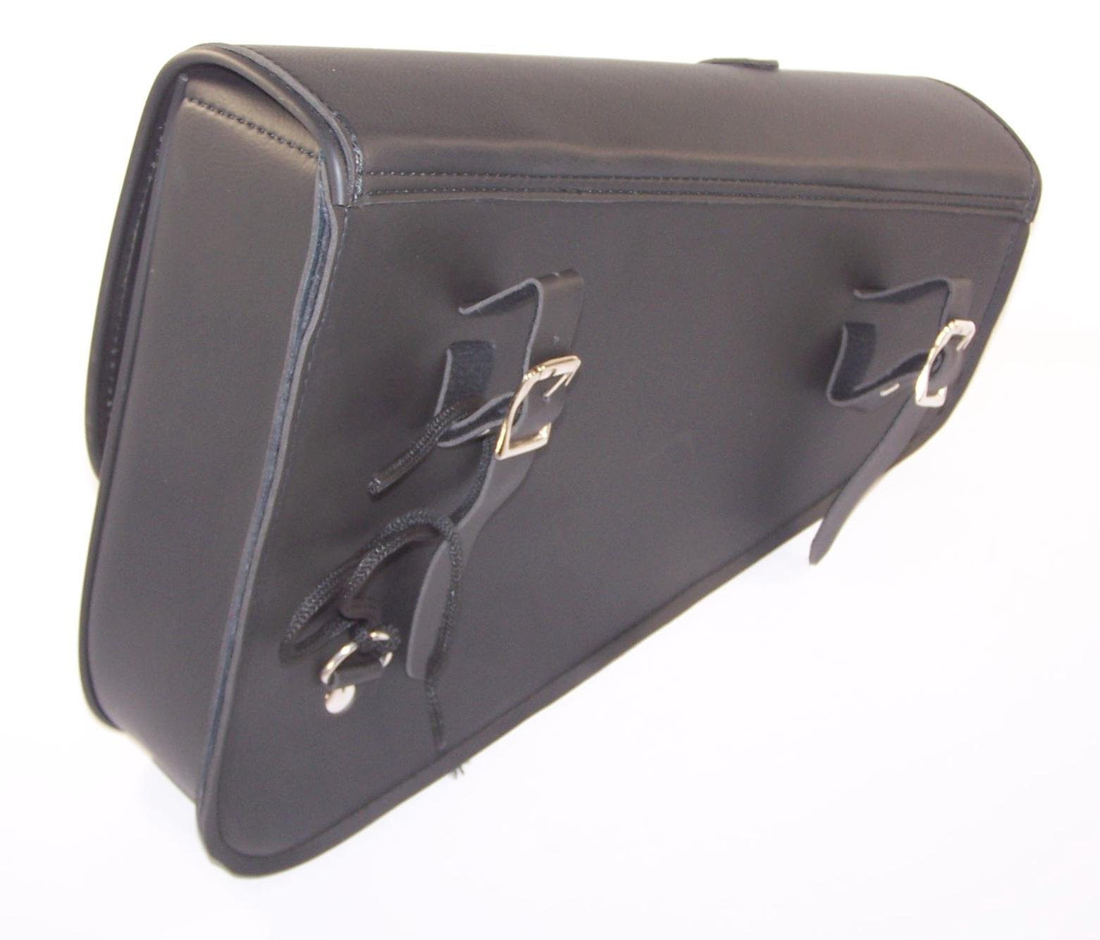 Leather Motorcycle Swingarm Side Bag for Custom Chopper Bobber Rat Bike - Durable Solo Saddlebag for Storage & Travel Accessories - Perfect for Road Trips, Commuting & Biker Gear Organization