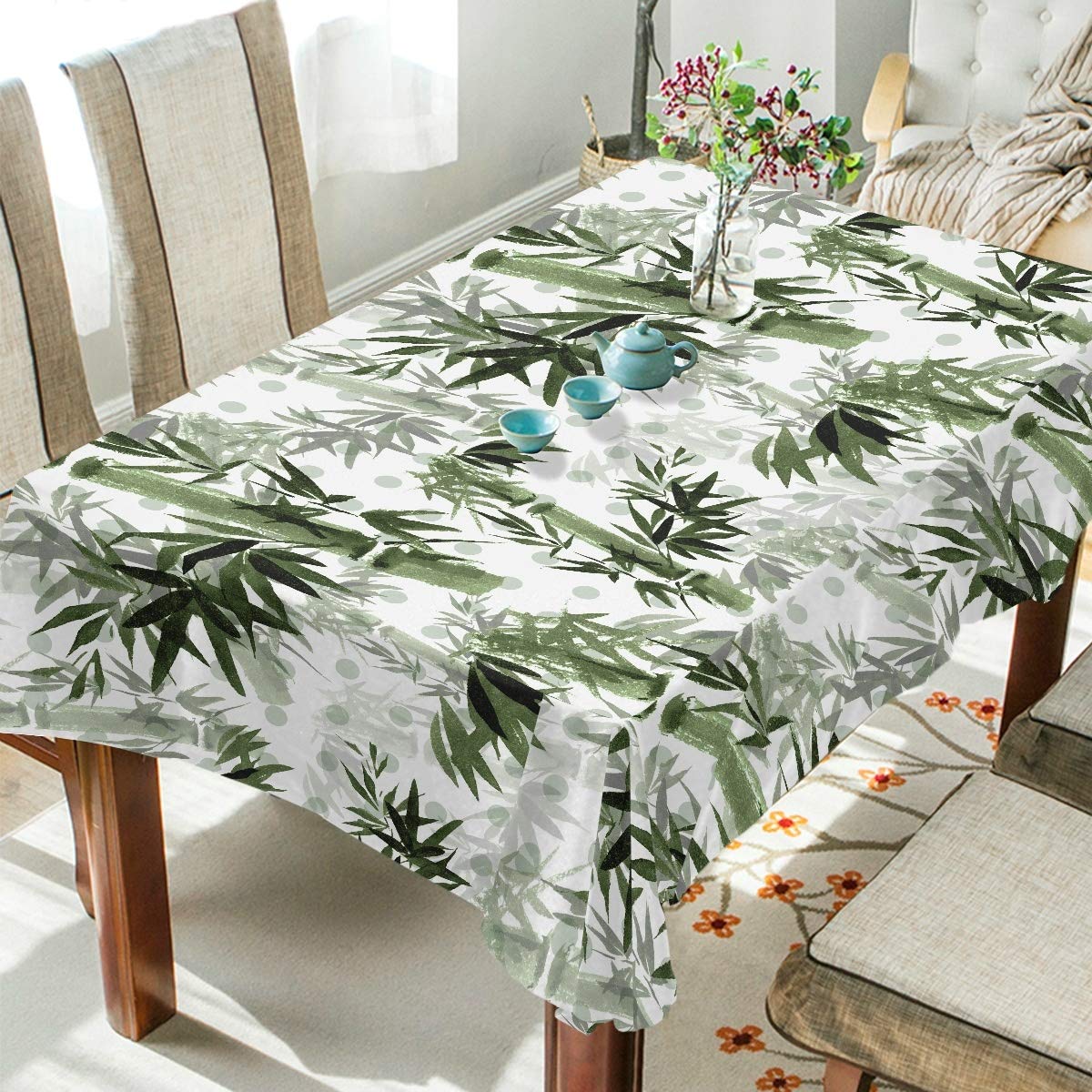 Premium Green Bamboo Tablecloth 54