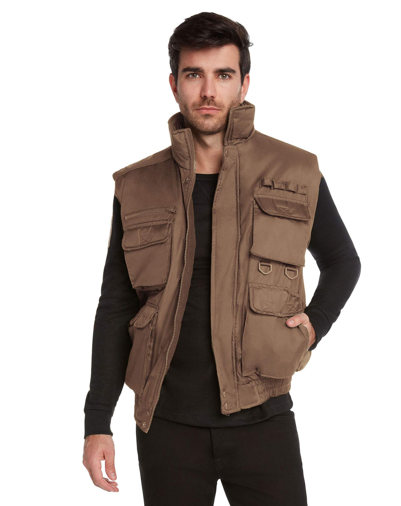 9 Crowns Men's Tactical Vest for Fishing & Hunting - Durable Outdoor Gear with Multiple Pockets - Perfect for Camping, Hiking & Airsoft Activities