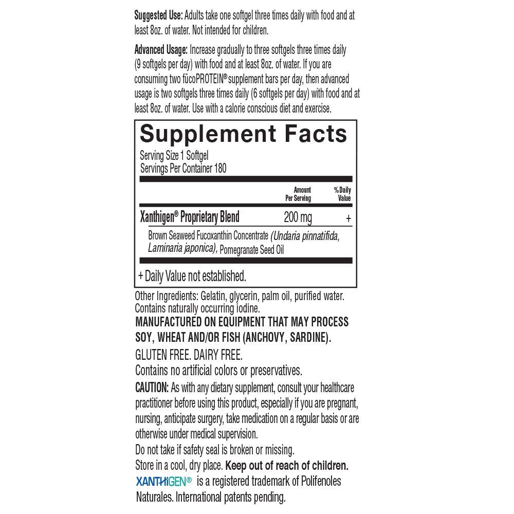 Garden of Life Fucoxanthin Weight Loss Supplement - FucoThin Diet Pills for Metabolism & Fat Burning, 180 Capsules - Supports Healthy Weight Management for Active Lifestyles
