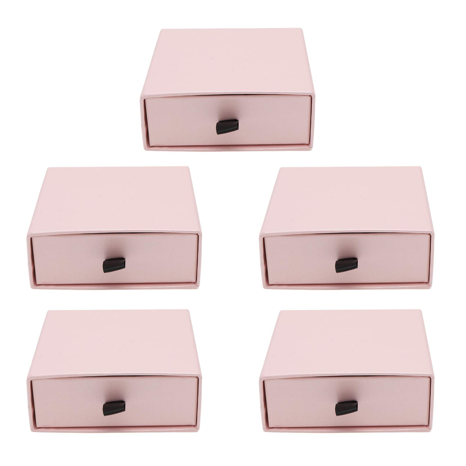 DOITOOL 5-Piece Kraft Jewelry Storage Box Set - Earring Holder, Ring Case, Trinket Tray & Wedding Jewelry Organizer | Perfect for Travel, Bridal Shower Gifts & Vanity Organization