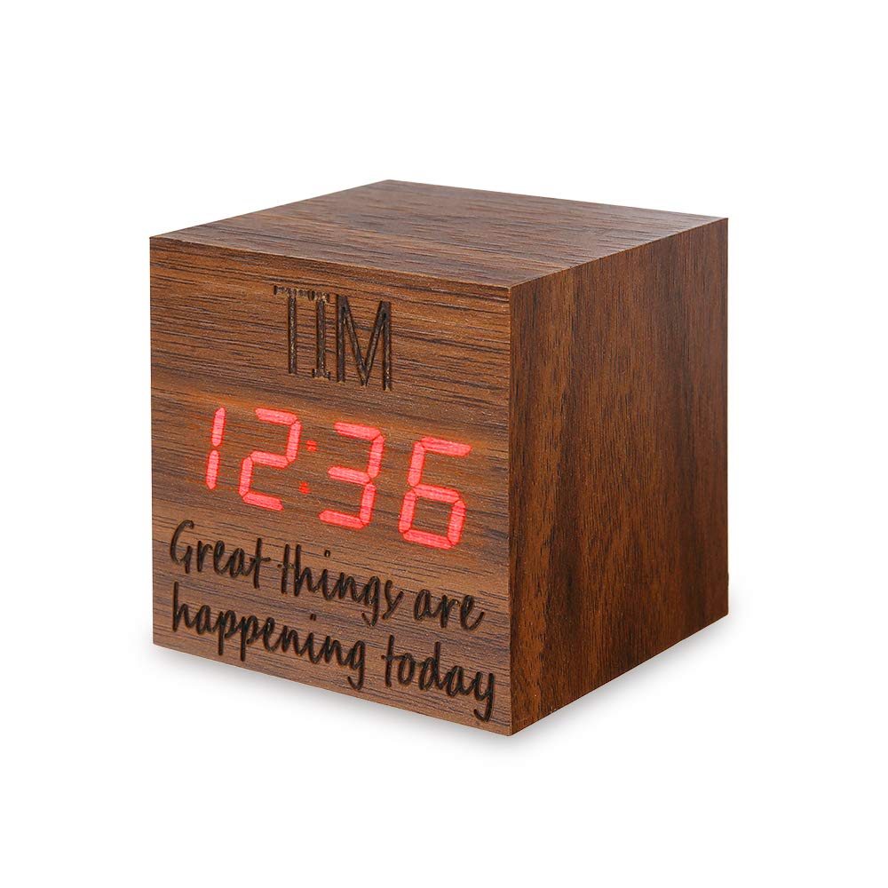 Kaululu Custom Alarm Clock - Personalized Digital Clock for Bedroom & Teen Room Decor | Unique Engraved Gift for Home, Office, Dorm | Perfect for Waking Up, Decorating Living Space, and Special Occasions
