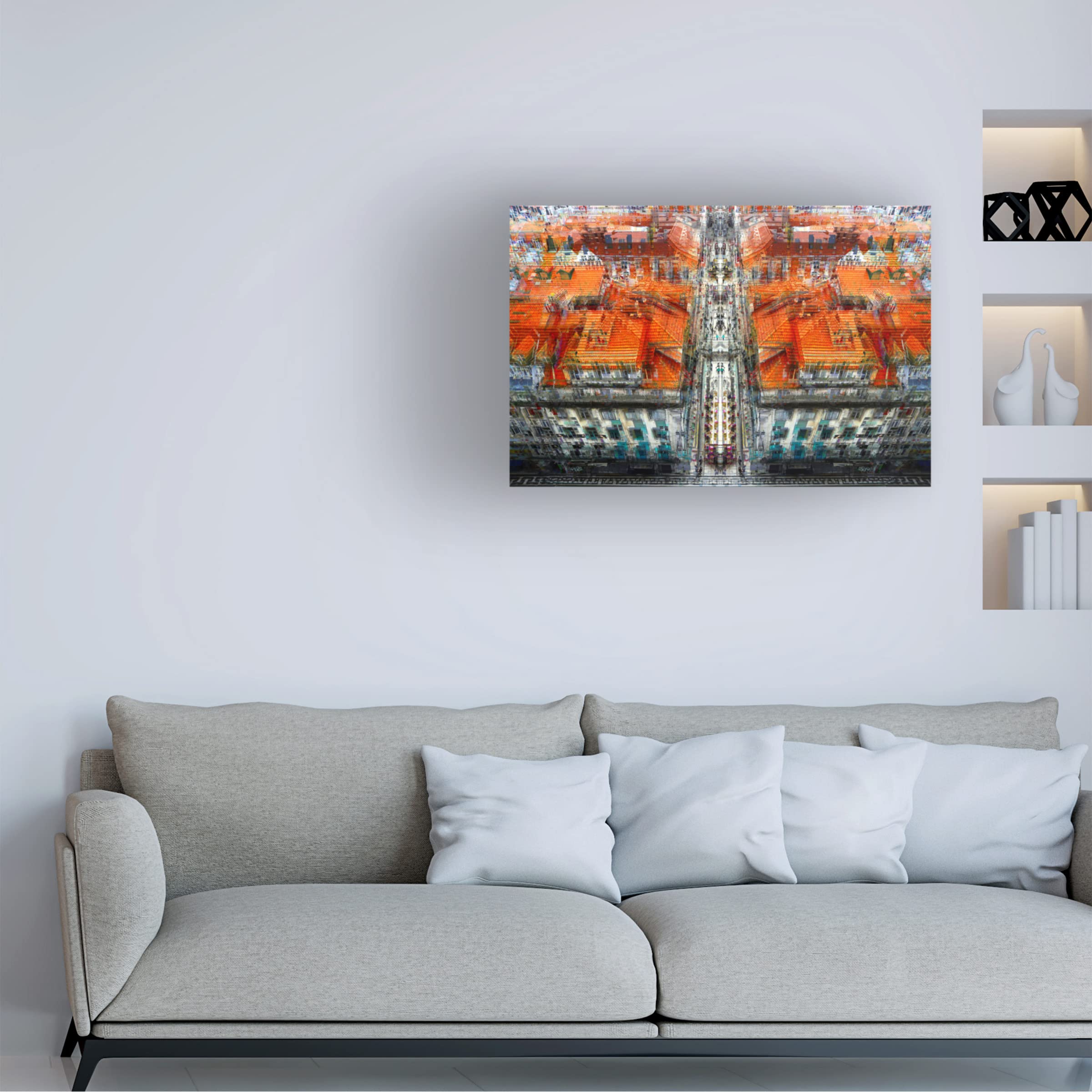 Igor Shrayer 'Lisbon' Canvas Art Print - Handmade Wall Decor for Living Room, Bedroom & Office - Modern Landscape Painting for Home & Office Decor