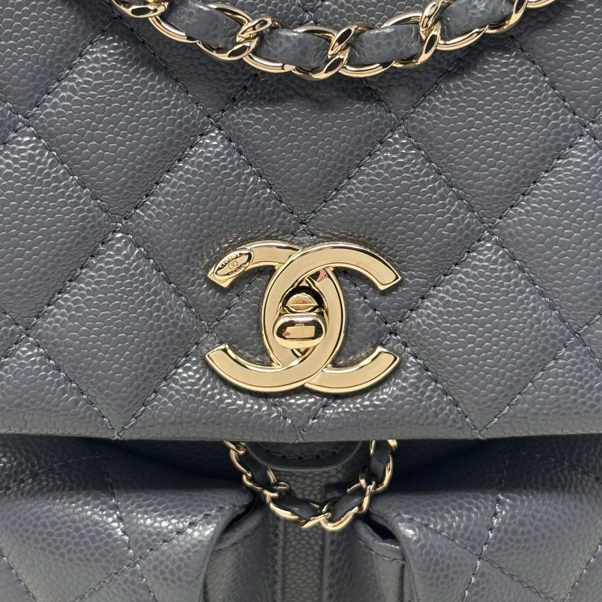 Chanel Grey Mini Duma Backpack with Pockets - Luxury Designer Crossbody Bag for Women, Perfect for Travel, Shopping & Everyday Use