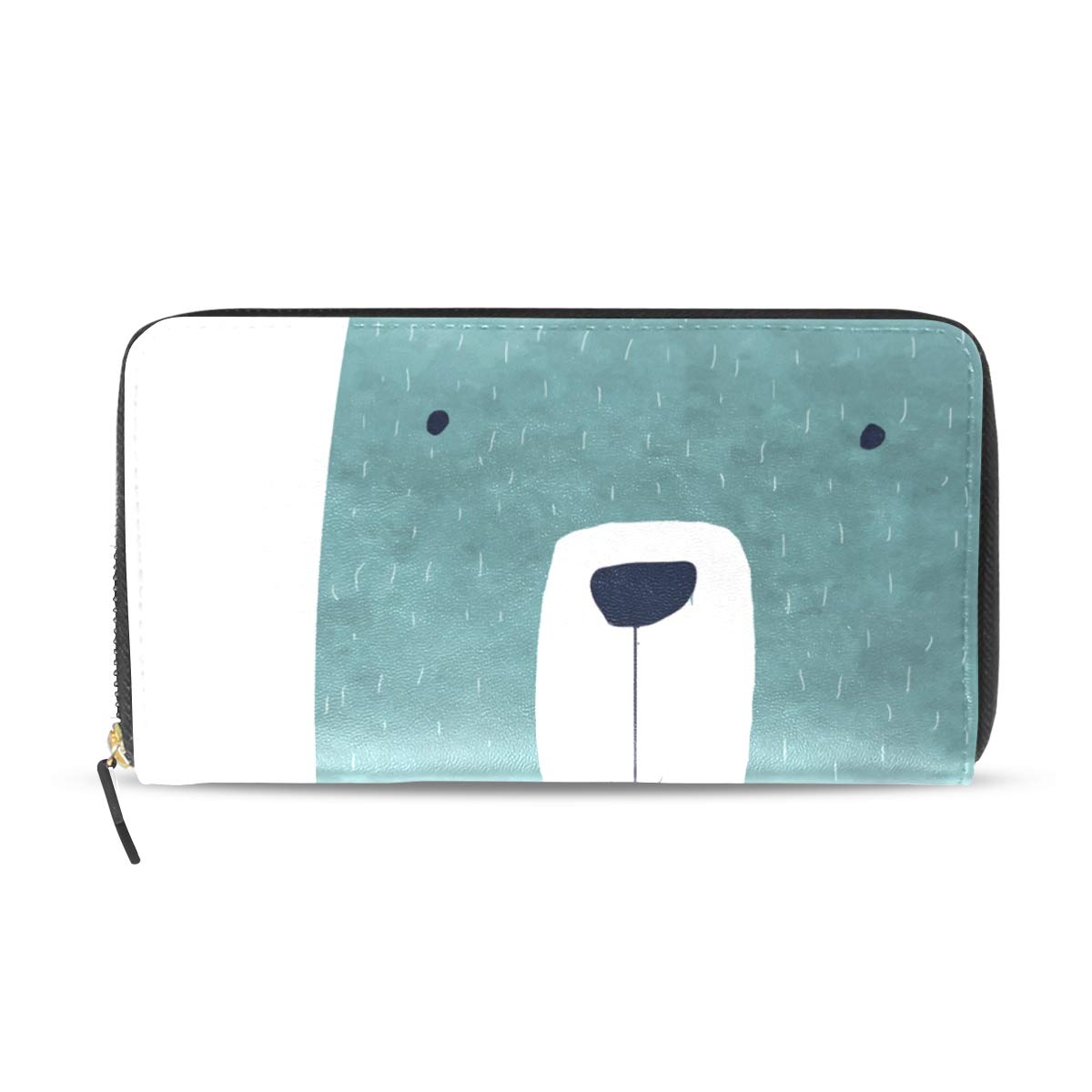 Nordic Cartoon Printed Leather Wallet for Women - RFID Blocking Card Holder with Zipper, Money Organizer Purse | Perfect for Travel, Shopping & Daily Use
