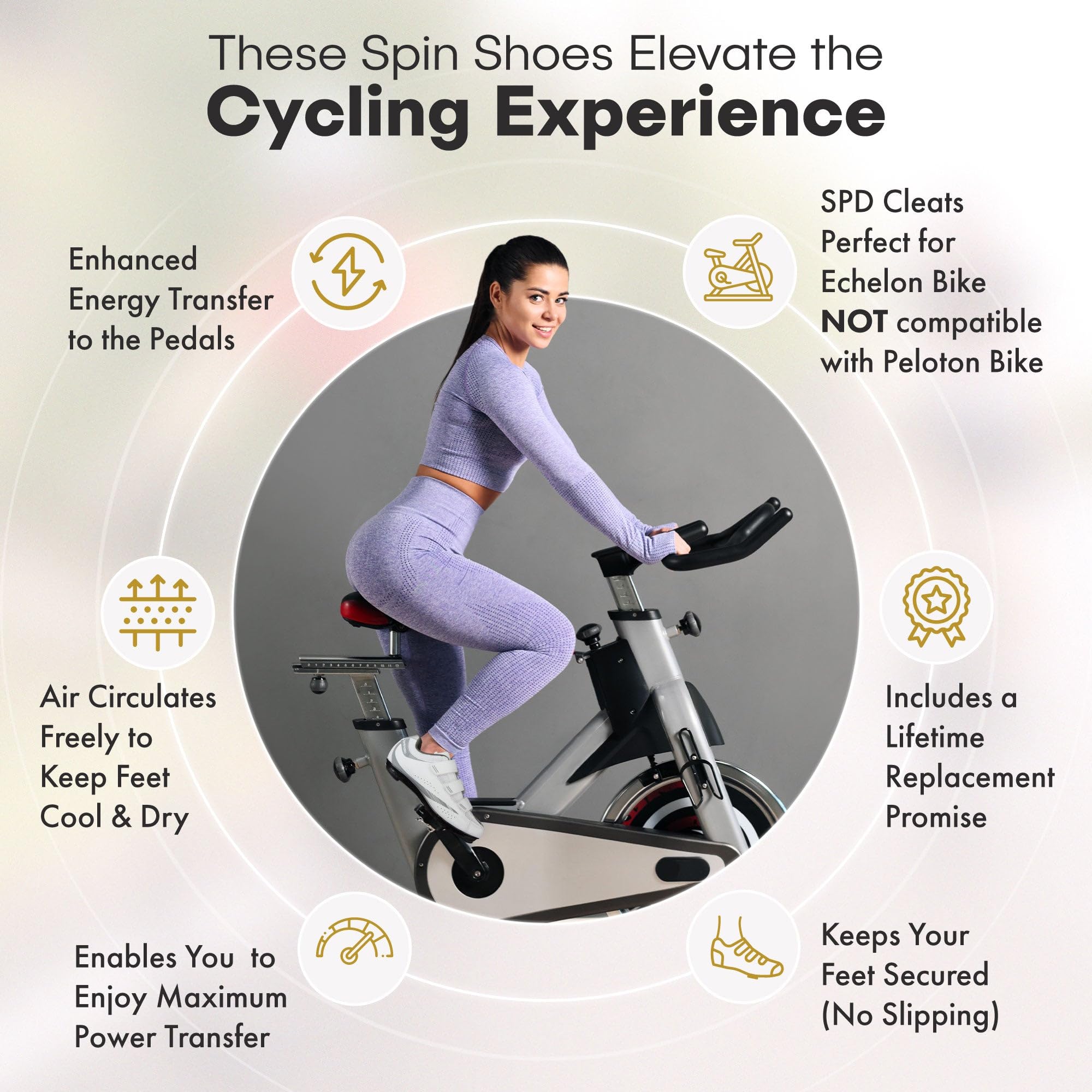 Tommaso Pista Women's Cycling Shoes - SPD & Delta Cleat Compatible for Peloton & Indoor Spin Bikes - Perfect for Indoor Cycling, Spin Classes & Road Biking
