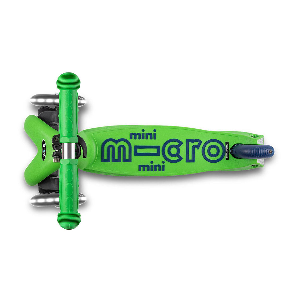 Micro Mini Deluxe 3 Wheel LED Scooter for Kids - Green/Blue - Light Up Wheels for Night Riding, Perfect for Outdoor Play & Commuting to School