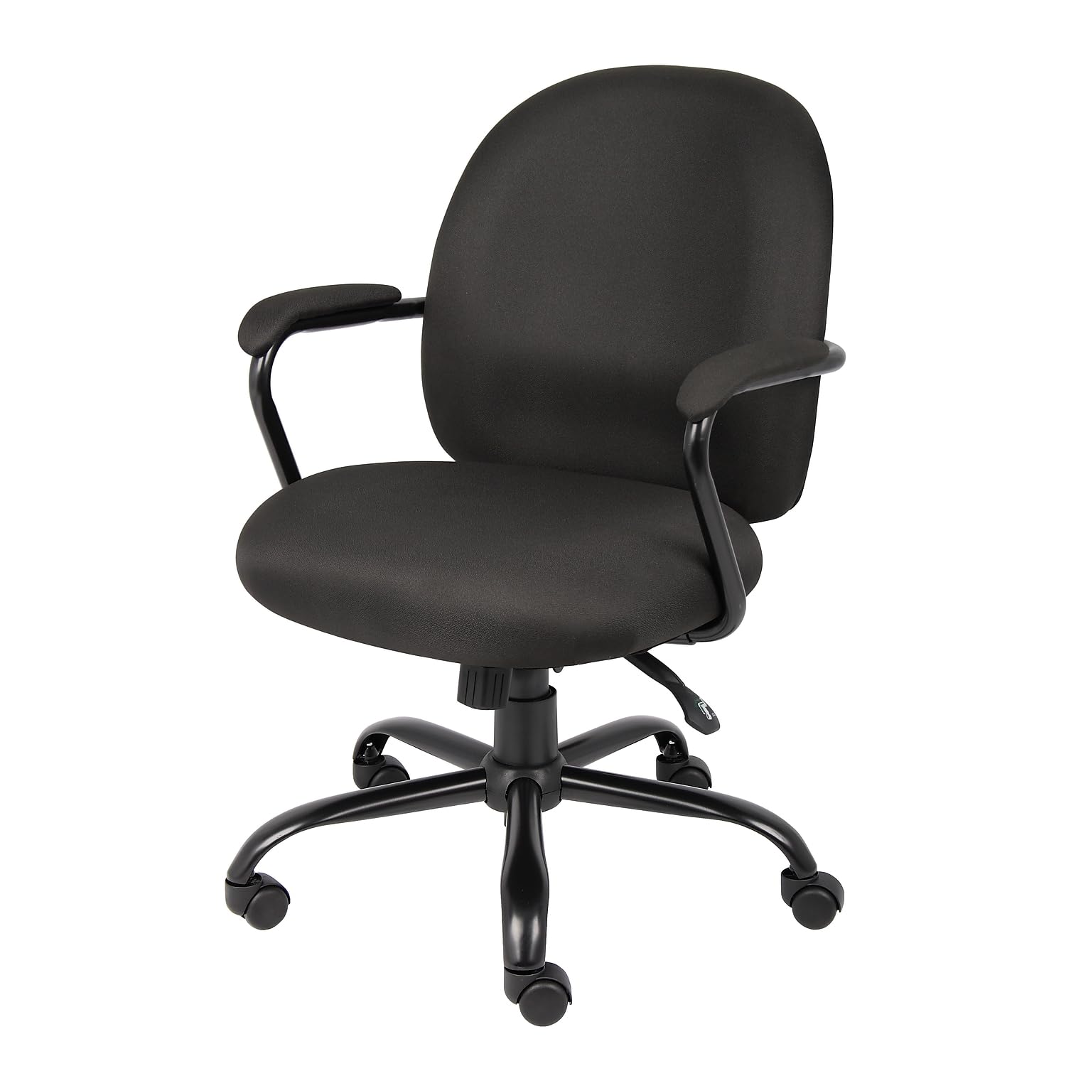 Boss Office Products Heavy Duty Task Chair - Ergonomic Black Office Chair for Home & Business Use - Perfect for Long Hours of Sitting & Computer Work