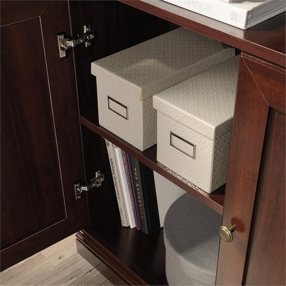 Sauder Select Engineered Wood 3-Shelf Bookcase in Cherry Finish - Stylish Storage for Books, Decor & Office Supplies | Perfect for Home, Office & Dorm Room Organization
