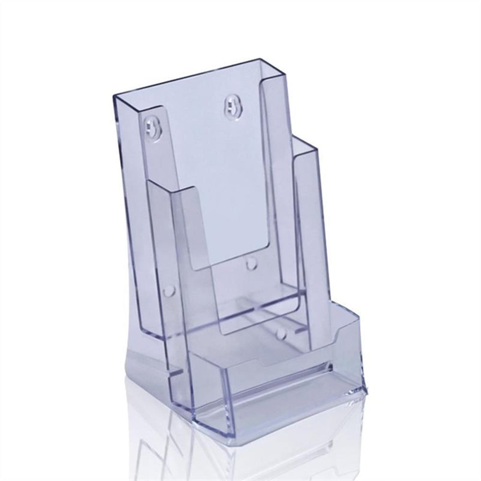 XXCCHH 3 Grid Clear Acrylic Business Card Holder - Office Desk Organizer for Credit Cards, Brochures & Pamphlets Display - Perfect for Banks, Reception Desks & Professional Workstations