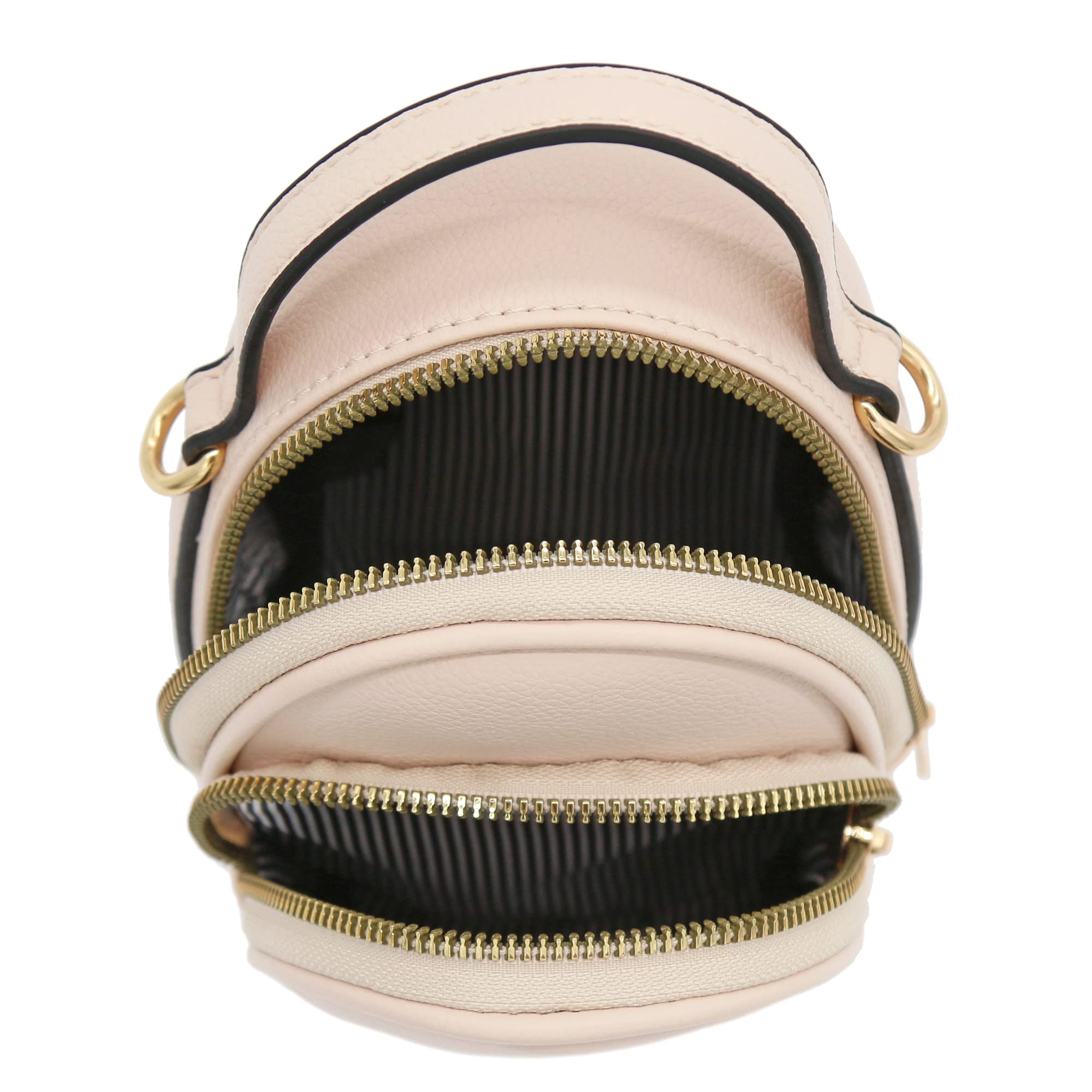 Stylish Two Compartment Mini Oval PU Leather Crossbody Bag for Women - Perfect for Everyday Use, Travel & Shopping