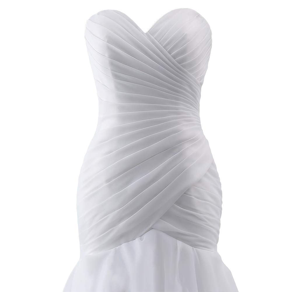 JAEDEN 2025 Mermaid Wedding Dress with Ruffles & Sweetheart Neckline - Elegant Bridal Gown for Beach, Church & Formal Weddings