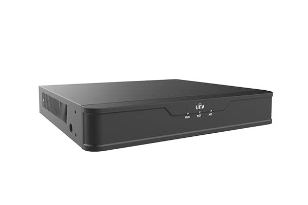 Uniview 8 Channel NVR Security System with 8 x PoE Ports, 1 x SATA, 1U Rack Mount, 64 Channel Video Recorder - Ideal for Home & Business Surveillance