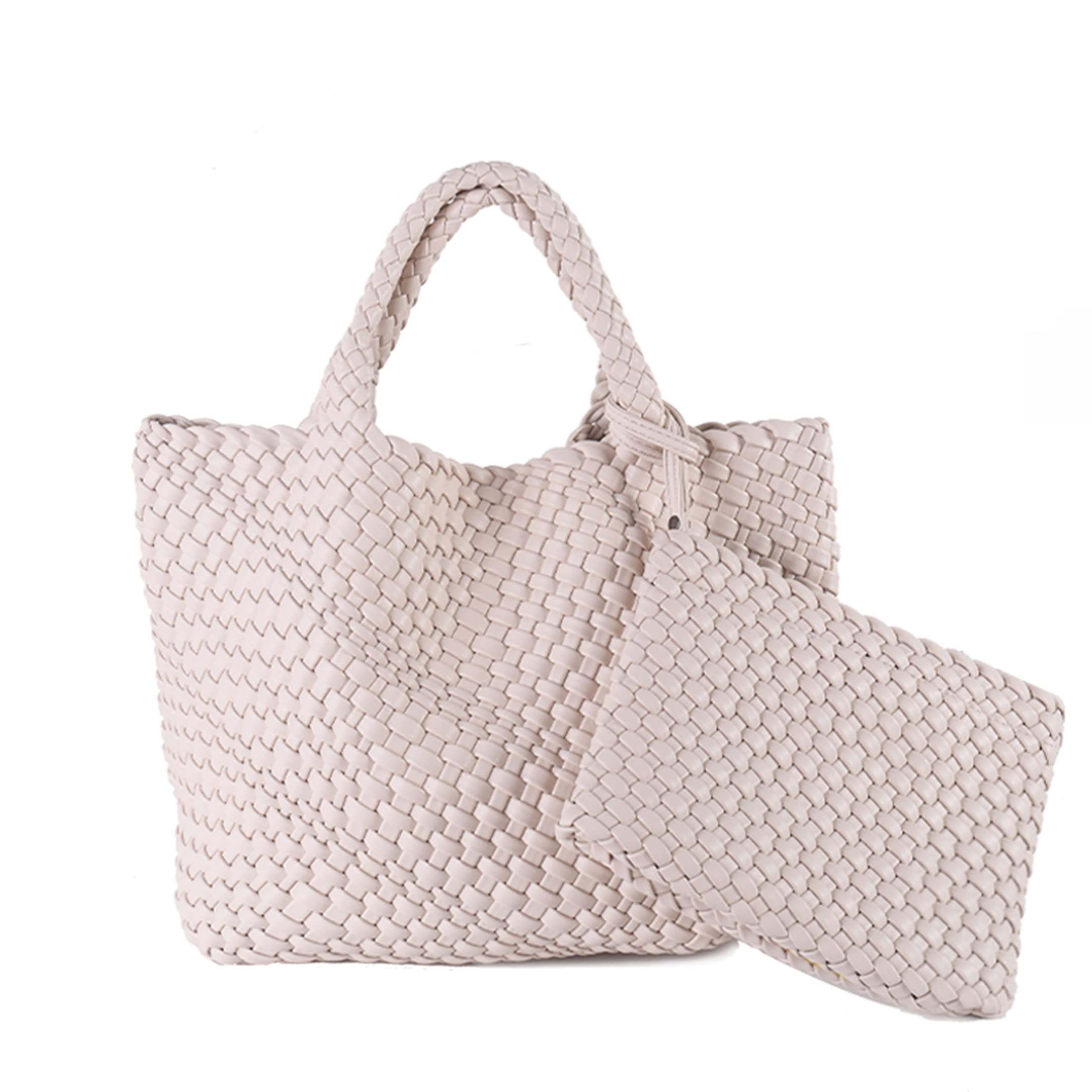 Eco-Friendly Vegan Leather Woven Tote Bag - Stylish Hobo & Bucket Handbag for Women, Large Capacity Shoulder Bag (Perfect for Shopping, Travel & Everyday Use)