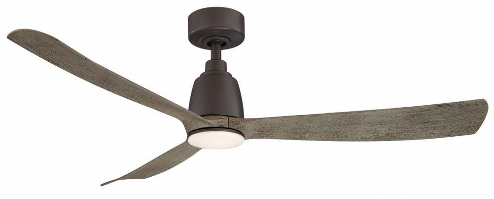 Fanimation FPD8534GR Kute 52-Inch Indoor/Outdoor Ceiling Fan with Light, Matte Greige Finish - Perfect for Bedroom, Living Room, and Covered Patio