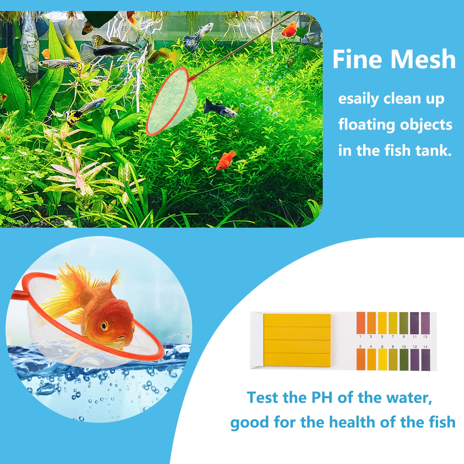 6-Piece Aquarium Cleaning Kit - Fish Tank Scraper & Feeder Tools for Glass Tanks - Perfect for Freshwater & Saltwater Aquariums