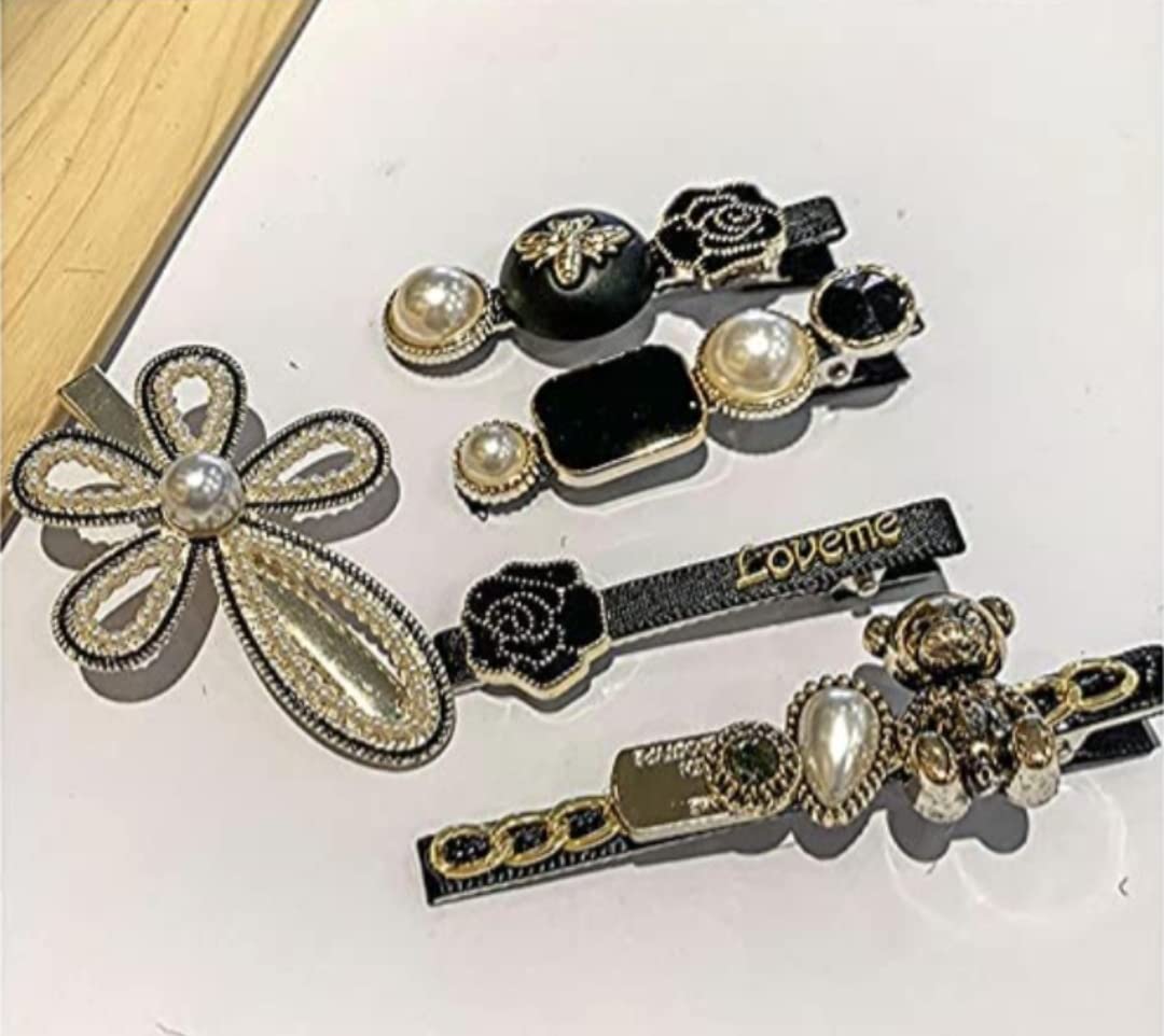 Sonpal Geometric Hollow Hair Clips for Women - 5-Pack Korean Style Hairpins for Daily Styling