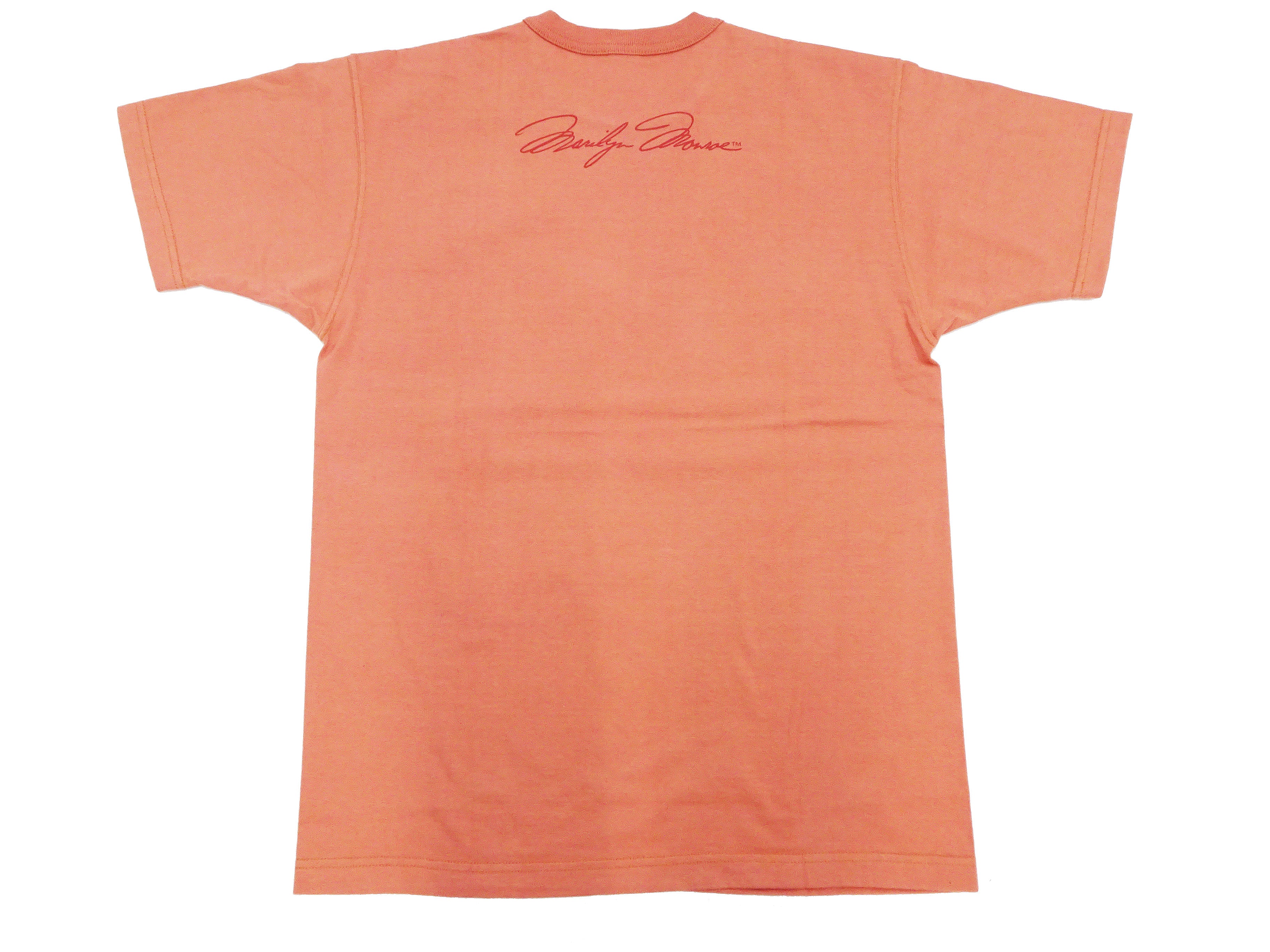 Vintage Marilyn Monroe Graphic T-Shirt for Men - TOYS McCOY Short Sleeve Loopwheeled Tee (TMC2415) in Faded Carrot Orange - Casual Wear & Retro Fashion Statement