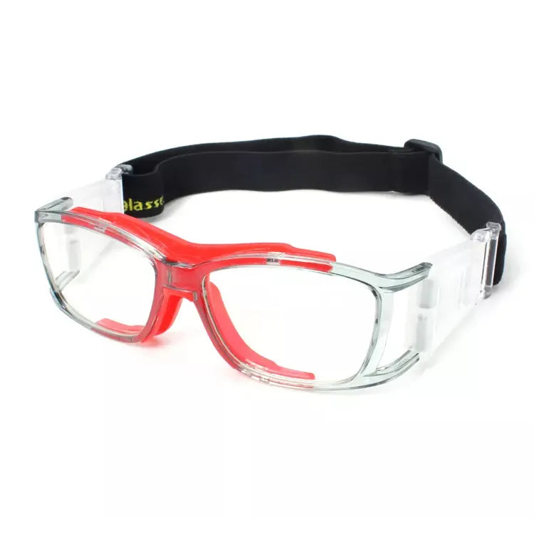 EYESafety Foldable Prescription Sports Goggles for Adults - Transparent Grey Frame, Anti-Fog & UV Protection - Perfect for Cycling, Running, and Outdoor Activities