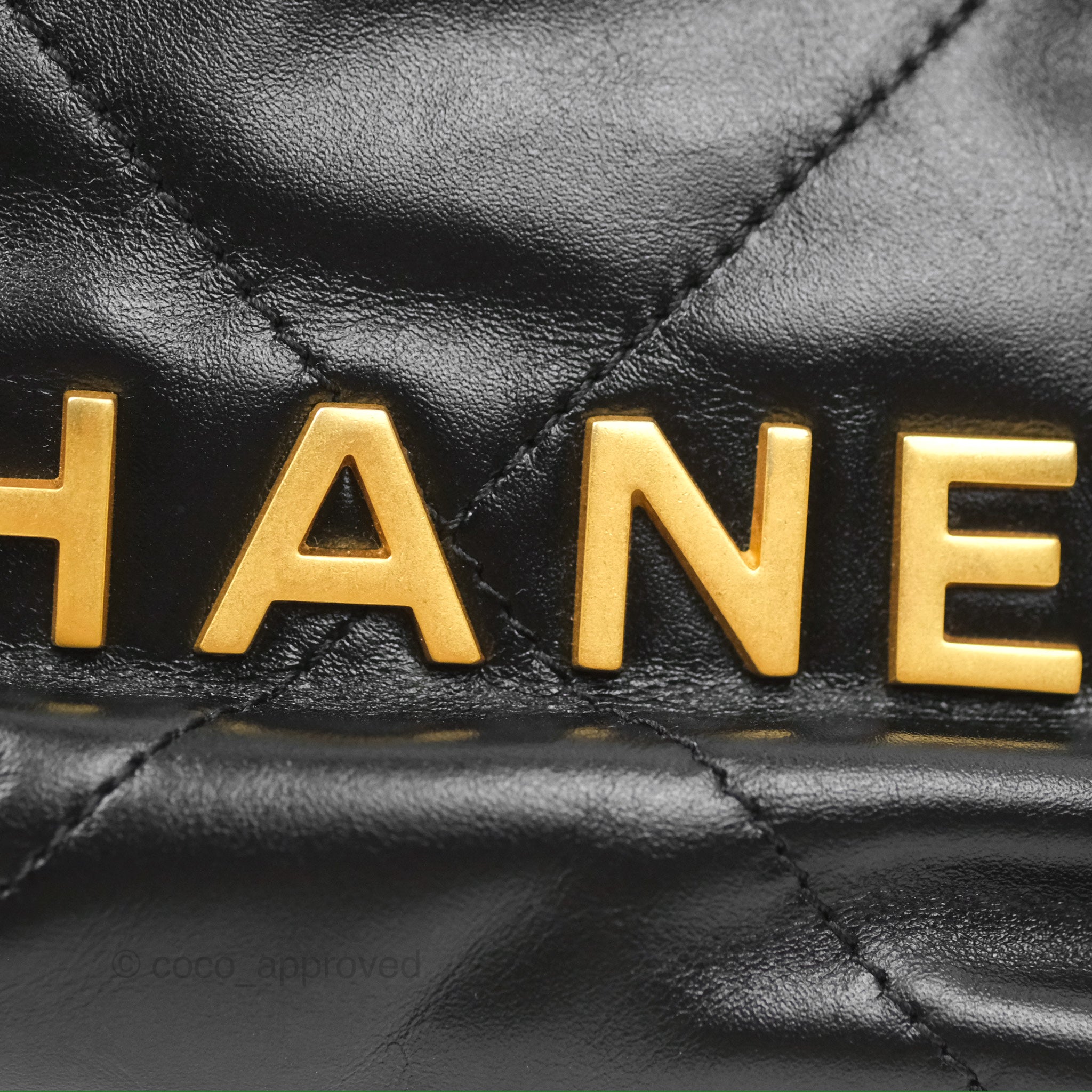 Chanel 22 Mini Bag Black Shiny Crumpled Calfskin Leather Crossbody Purse for Women | Luxury Designer Handbag for Date Night & Evening Events