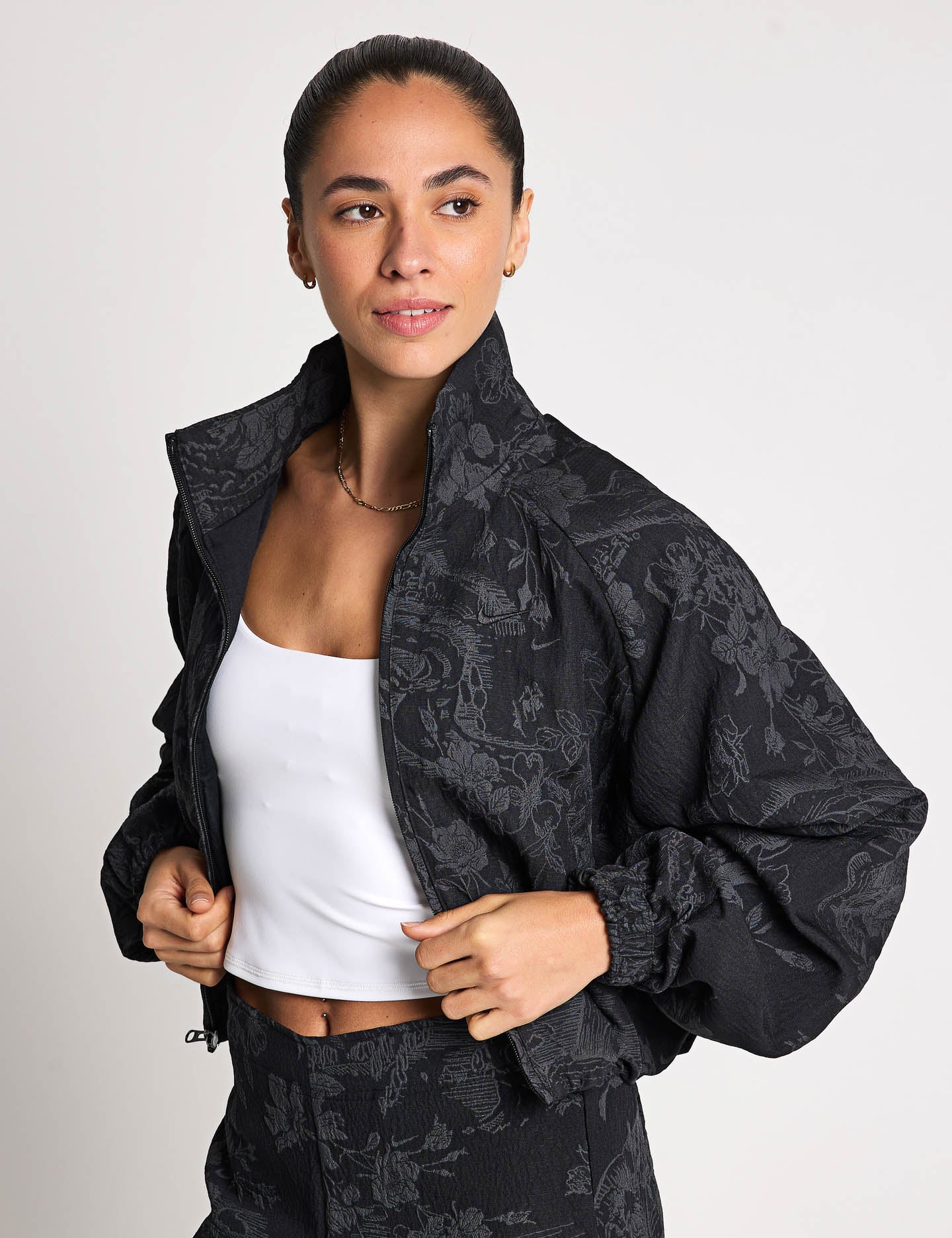 Premium Jacquard Track Jacket for Men & Women | Breathable Sportswear | Black/Anthracite | Ideal for Running, Gym & Outdoor Activities