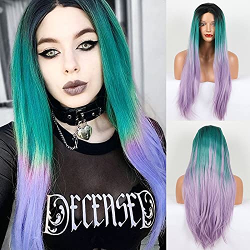 Ombre Green Blue Purple