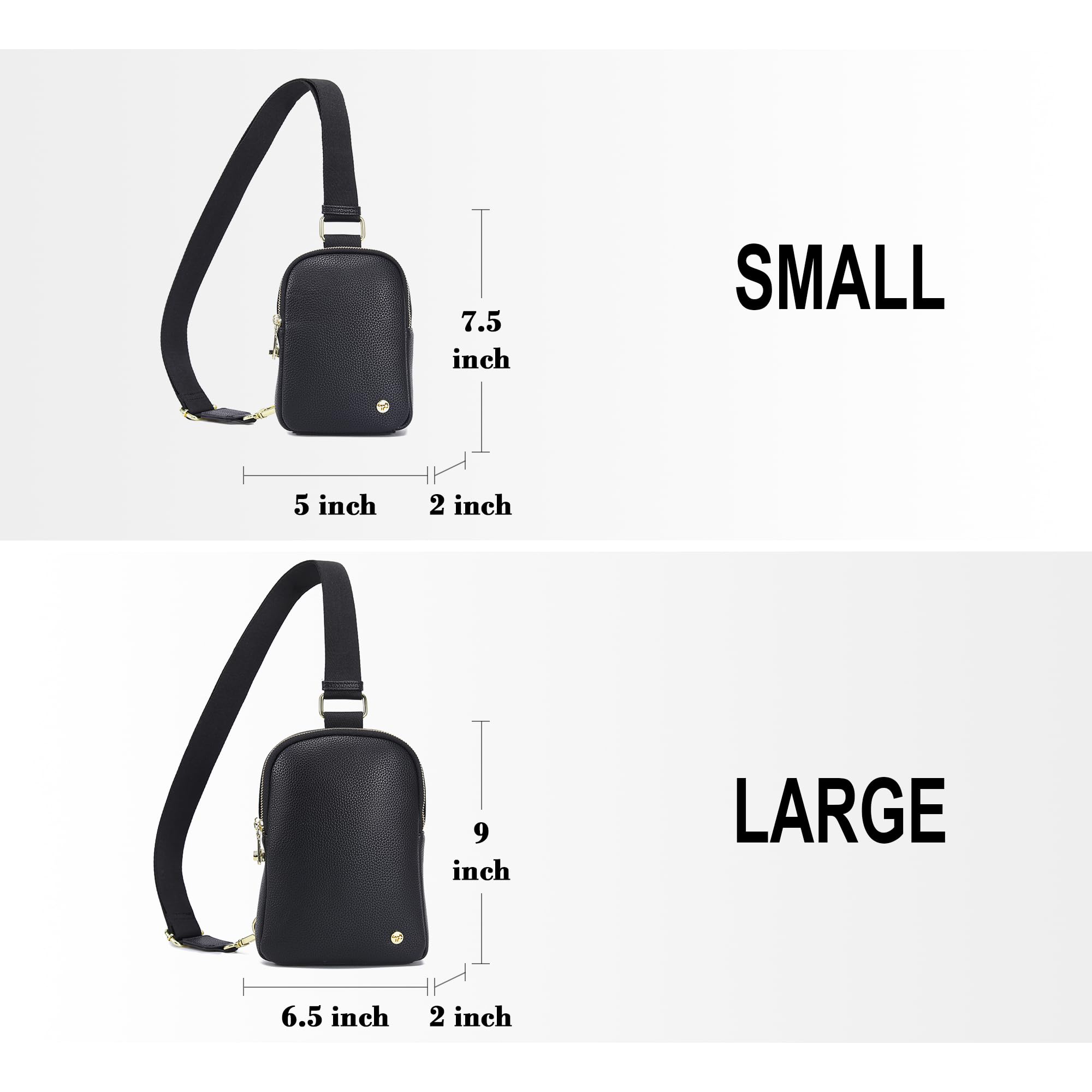 INICAT Genuine Leather Crossbody Bag for Women - Stylish Small Sling Bag & Fanny Pack - Perfect for Travel, Shopping, and Daily Use