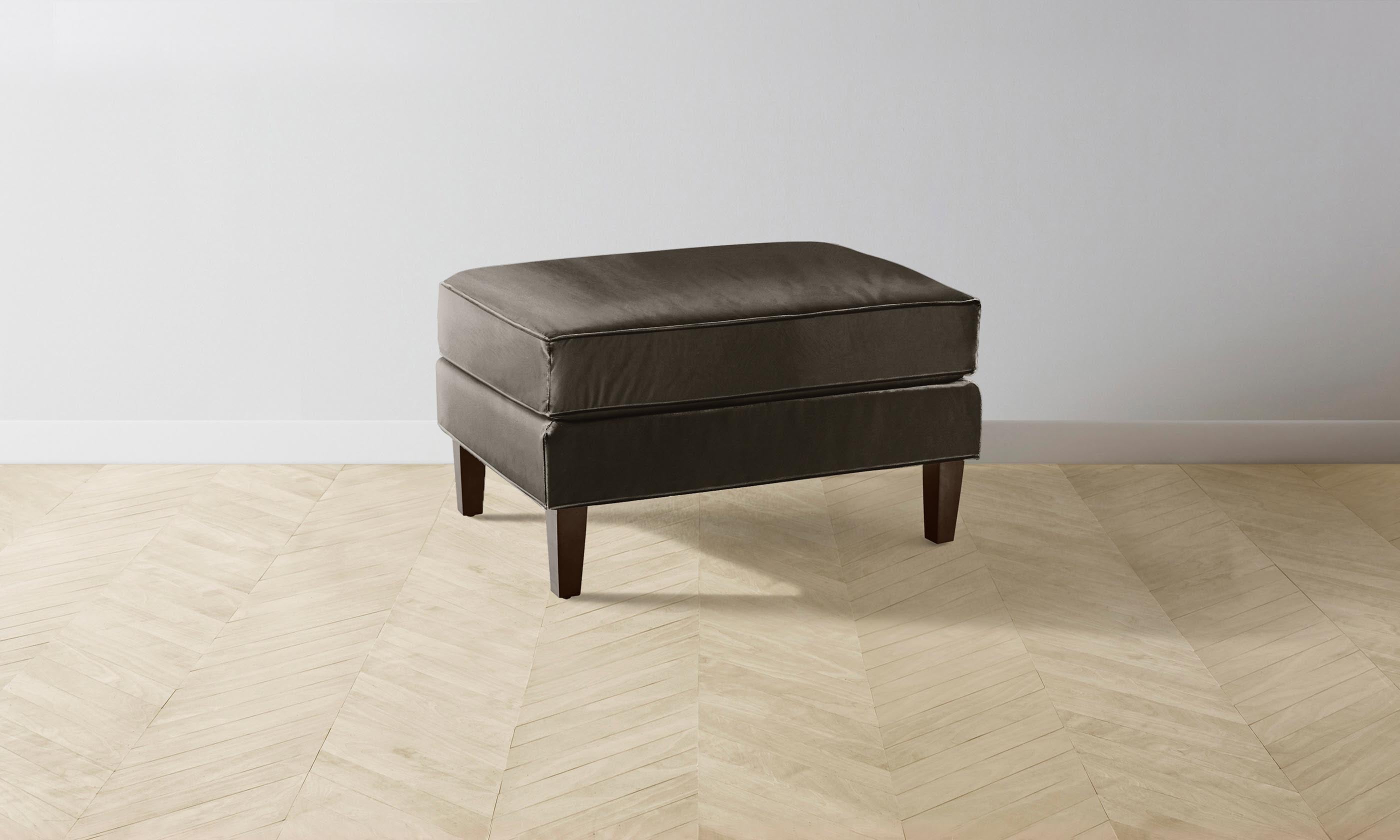 Premium Crosby Ottoman with Genuine Tuscan Leather Seal - Stylish Footrest & Accent Chair for Living Room, Bedroom, or Office
