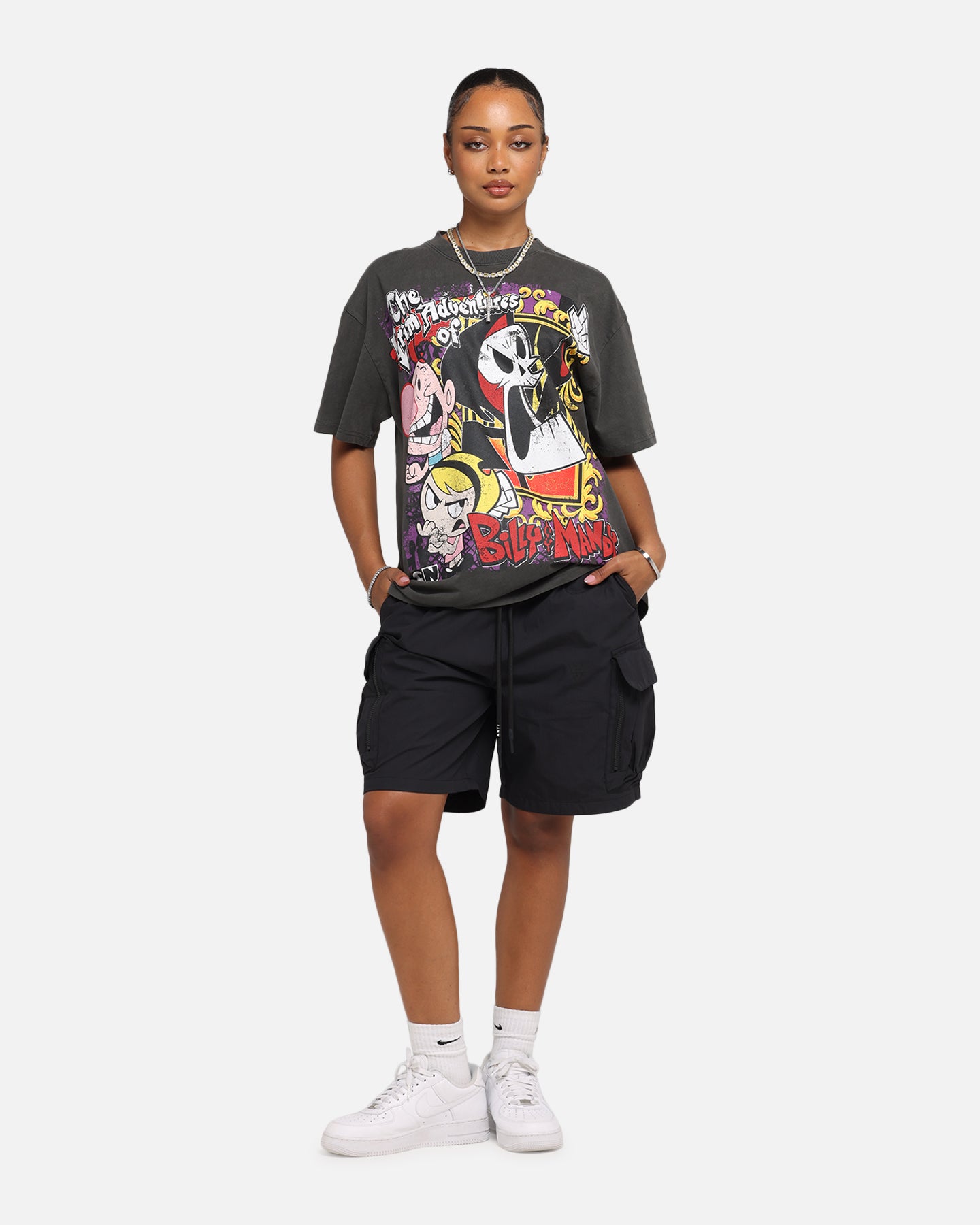 Cartoon Network Grim Adventures Heavy Cotton T-Shirt - Black Wash | Vintage American Thrift Style | Perfect for Casual Wear, Cosplay & Fan Merchandise