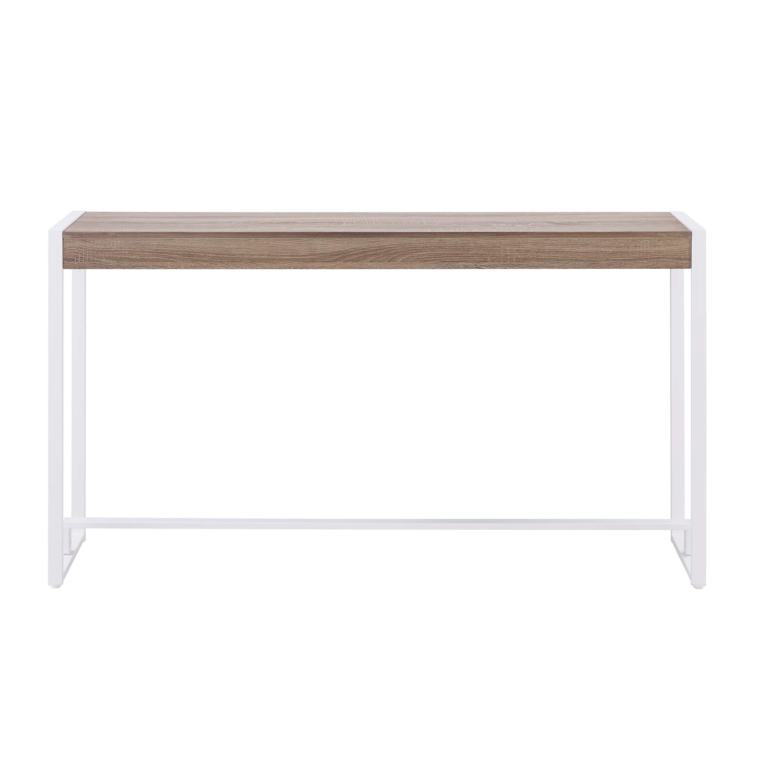 Holly & Martin Macen Console Table - Mocha Gray & White Finish, Entryway Sofa Table for Hallway, Living Room, or Bedroom (CM9914)