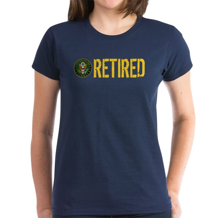 U.S. Army Retired Women's Cotton T-Shirt - Comfortable Military Apparel for Veterans & Patriotic Casual Wear | CafePress