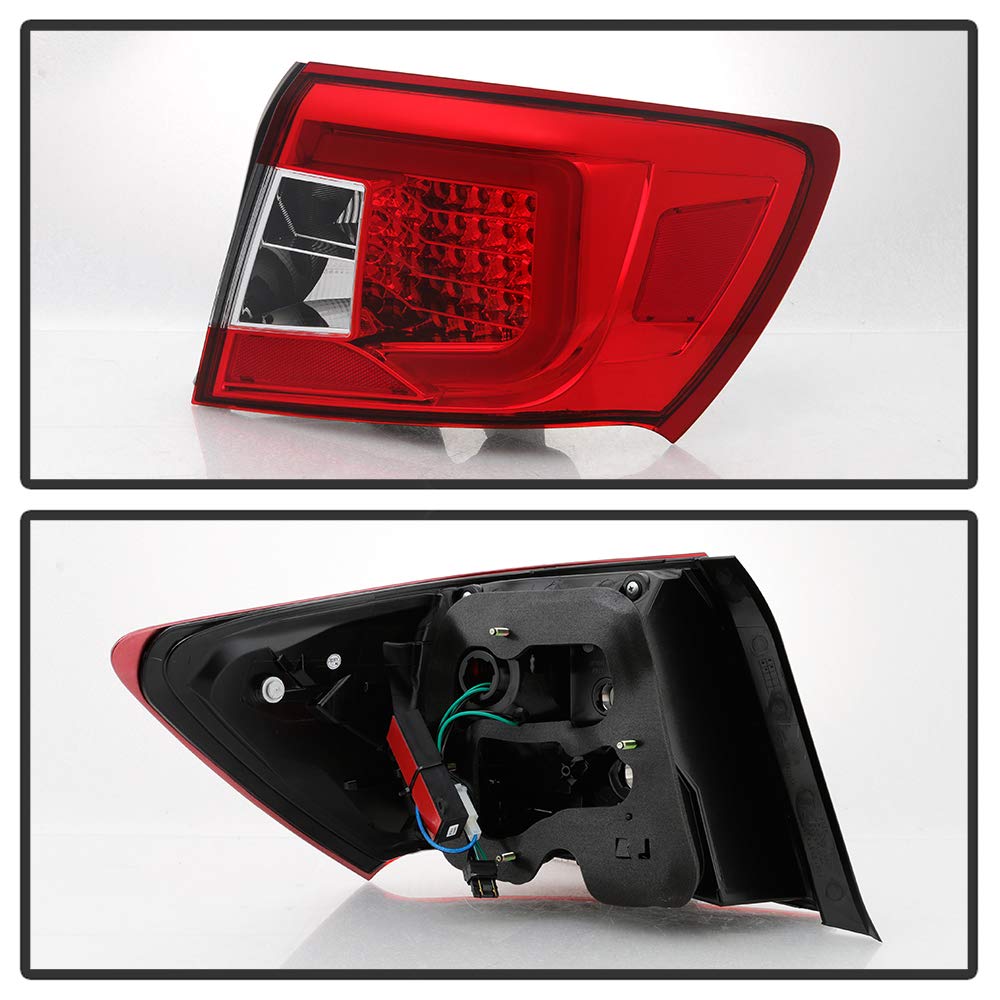 ACANII Red LED Tube Tail Lights Brake Lamps Assembly Pair - Compatible with 2008-2011 Subaru Impreza & 2012-2014 WRX Sedan | Upgrade Style for Enhanced Visibility & Safety | Perfect for Night Driving & Custom Car Modifications