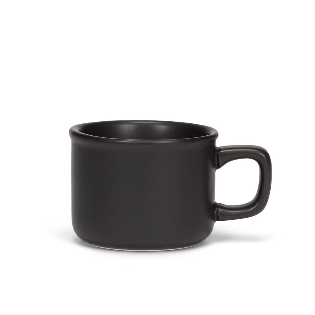 Premium Matte Black Espresso Cup Set - 3oz Ceramic Coffee Mug for Home, Office & Cafe - Ideal for Espresso, Cappuccino & Latte - Durable & Stylish Drinkware