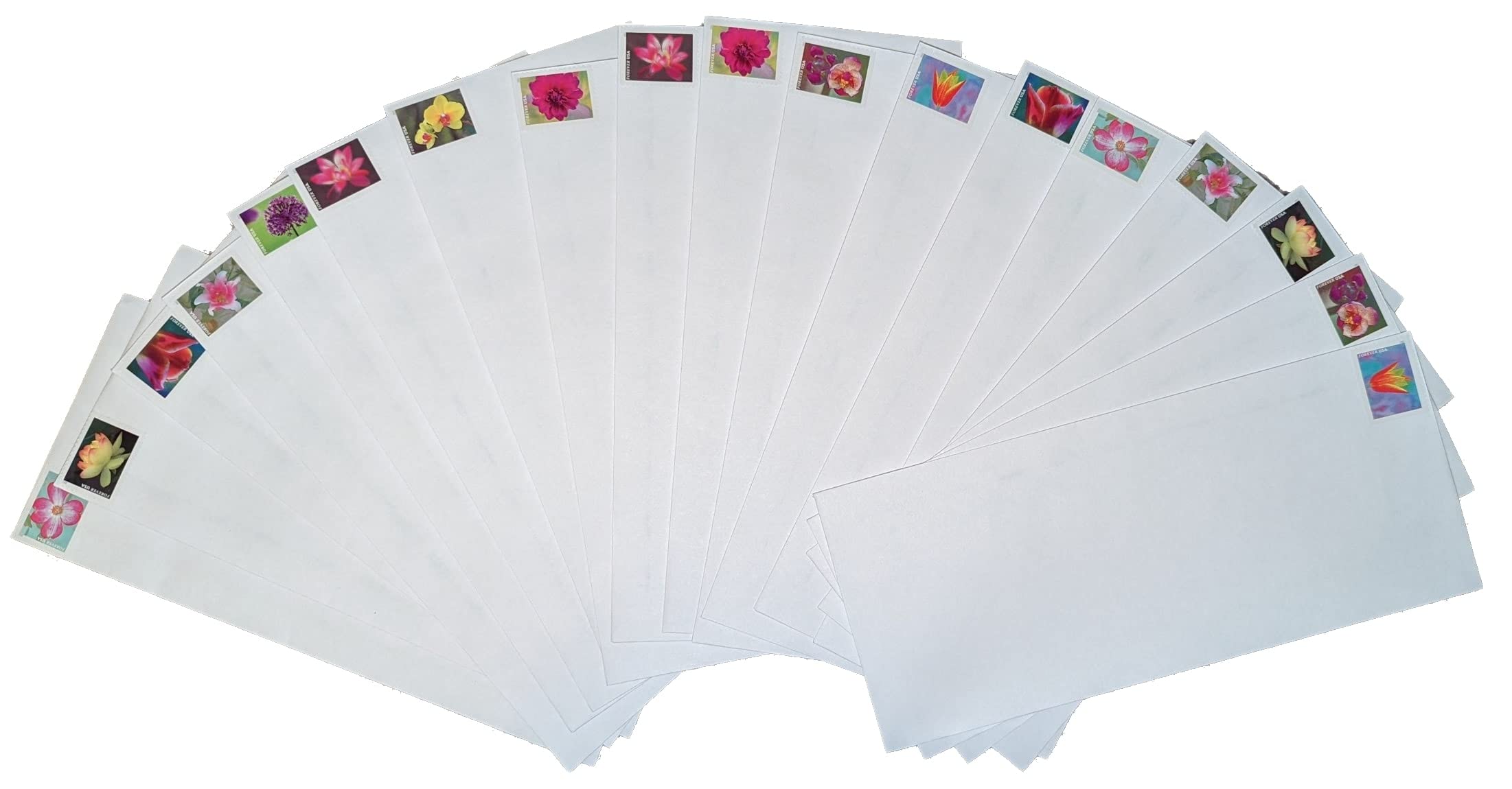 100 #10 Self-Seal Security Envelopes (4-1/8 x 9-1/2 Inches) with Forever Stamps - USPS Approved for Mailing Letters, Bills & Documents - Bulk Pack for Office, Business & Home Use
