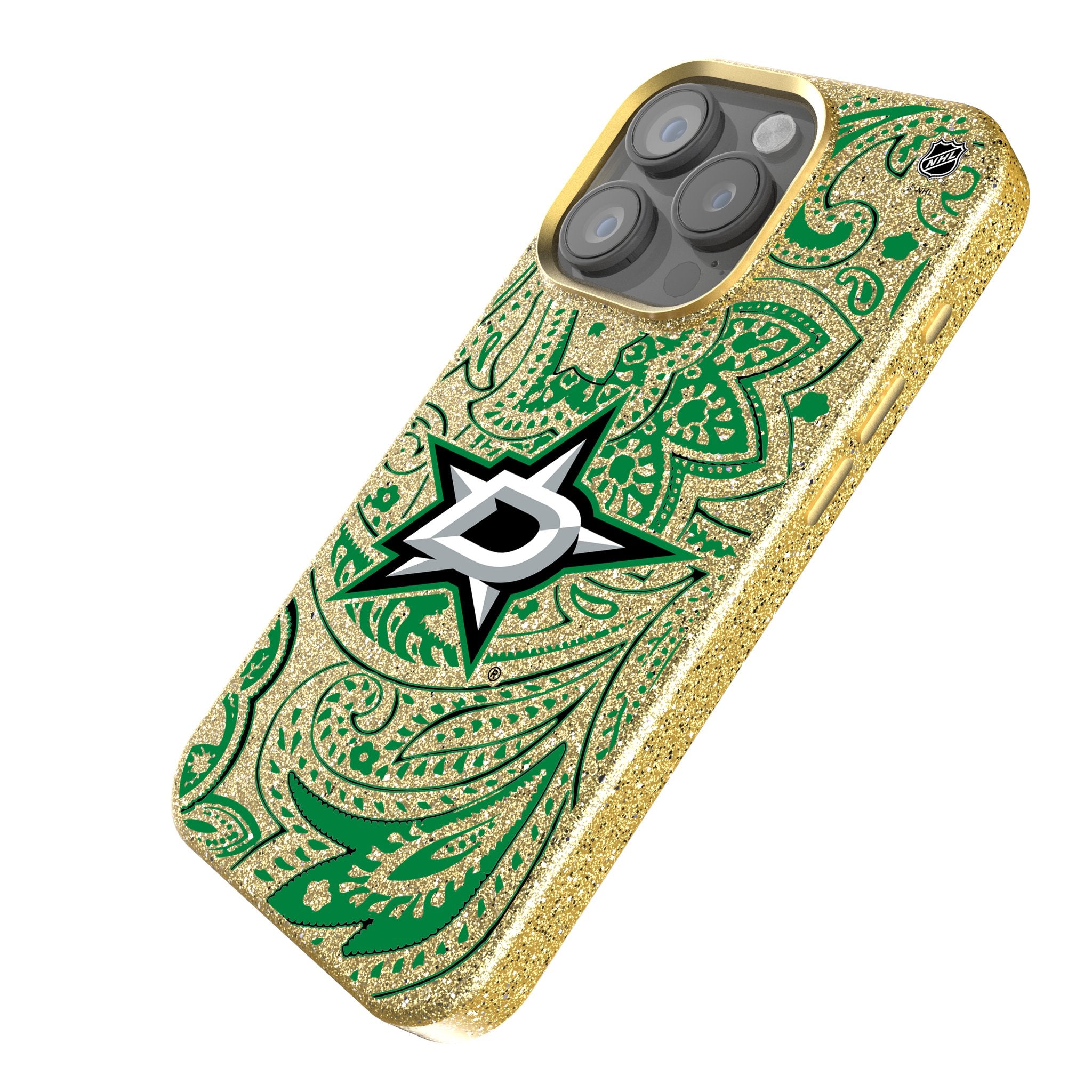 Dallas Stars Paisley Bling Rhinestone Phone Case for iPhone & Samsung - Stylish Protective Cover for Hockey Fans, Game Day & Everyday Use