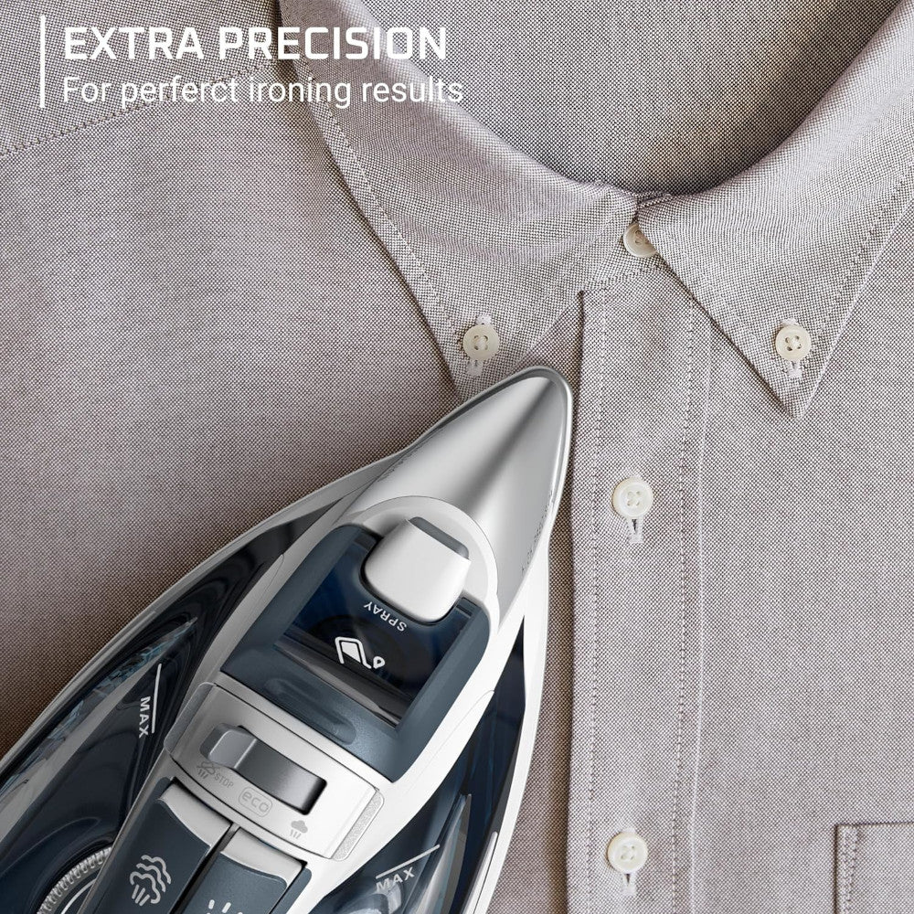 Rowenta Focus DW5280 Professional Steam Iron with Stainless Steel Soleplate - Perfect for Home & Office Garment Care, Wrinkle Removal & Fabric Smoothing