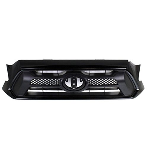 2012-2015 Toyota Tacoma Pickup Truck Front Grill Grille Assembly - Black Plastic Replacement for 2WD & 4WD Models | Off-Road & Street Style Upgrade