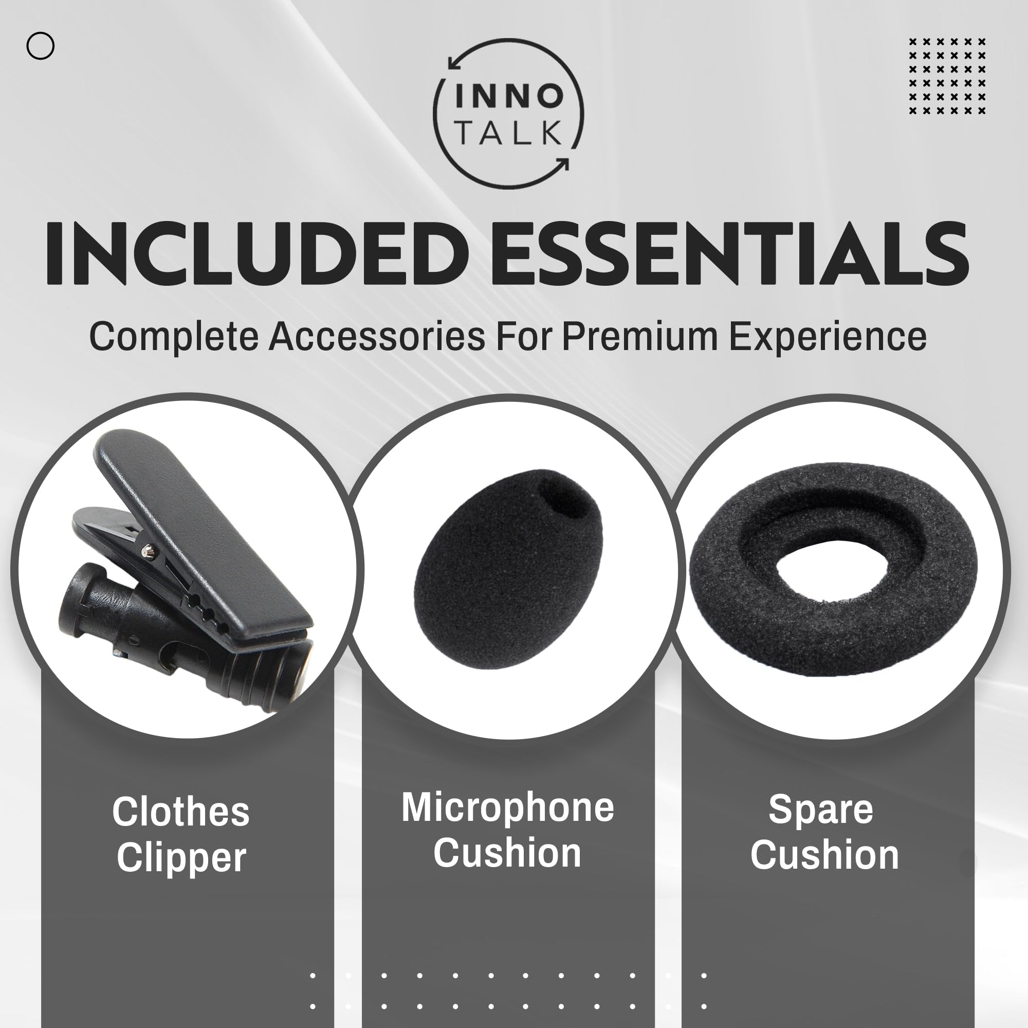 INNOTALK Smart RJ9 Headset Adapter - Universal Phone Headset Compatibility for Most Phones | Cost-Effective Monaural Headset | Perfect for Call Centers, Offices & Remote Work