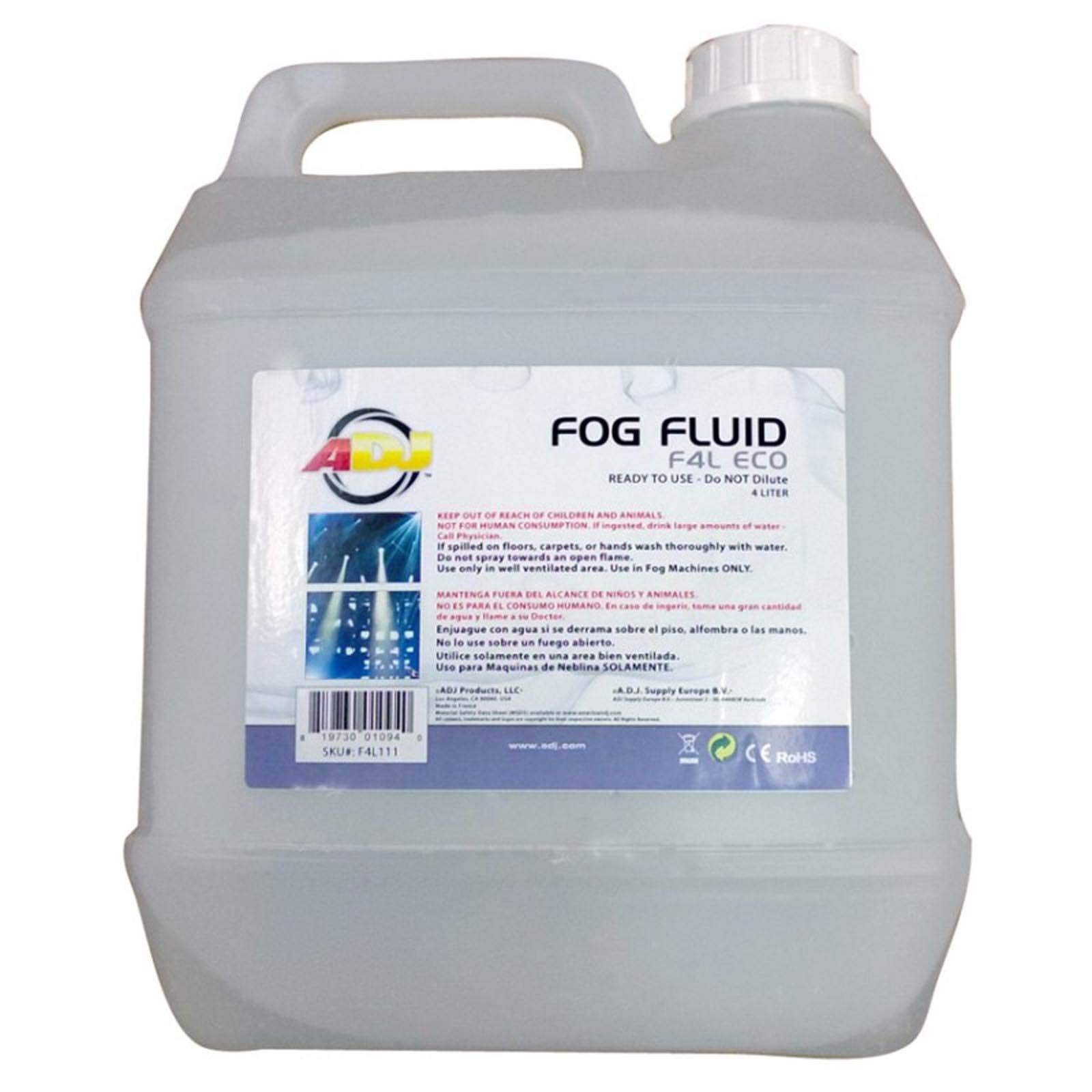 American DJ ADJ 4 Liters Fog Smoke Haze Machine Fluid - 16 Pack Eco-Friendly F4L Juice for Stage Shows, Concerts & Halloween Parties