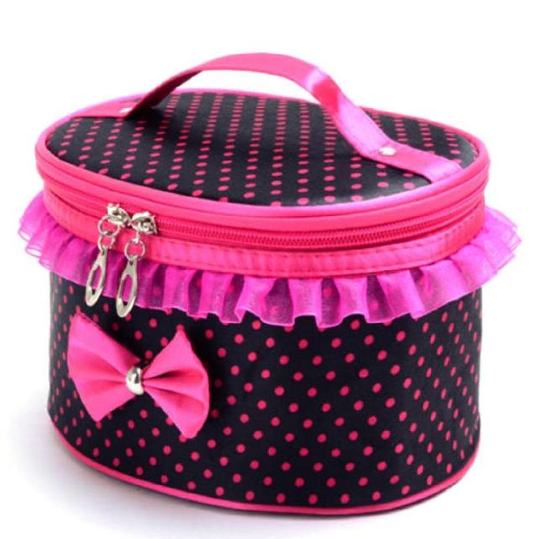OVERMAL Women's Travel Toiletry Bag - Waterproof Cosmetic Organizer with Multiple Pockets for Makeup, Skincare & Essentials - Perfect for Vacation, Gym & Daily Use (Black)