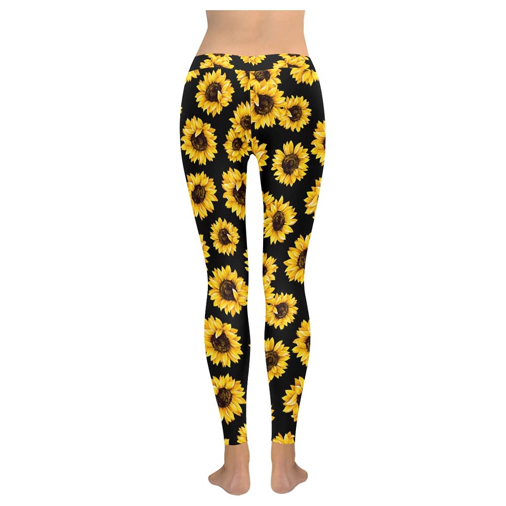 Artsadd Women's High Waisted Yoga Pants - Cow Print Leggings 7/8 Length Capris with Tummy Control, Compression Running Tights for Yoga, Workout & Casual Wear