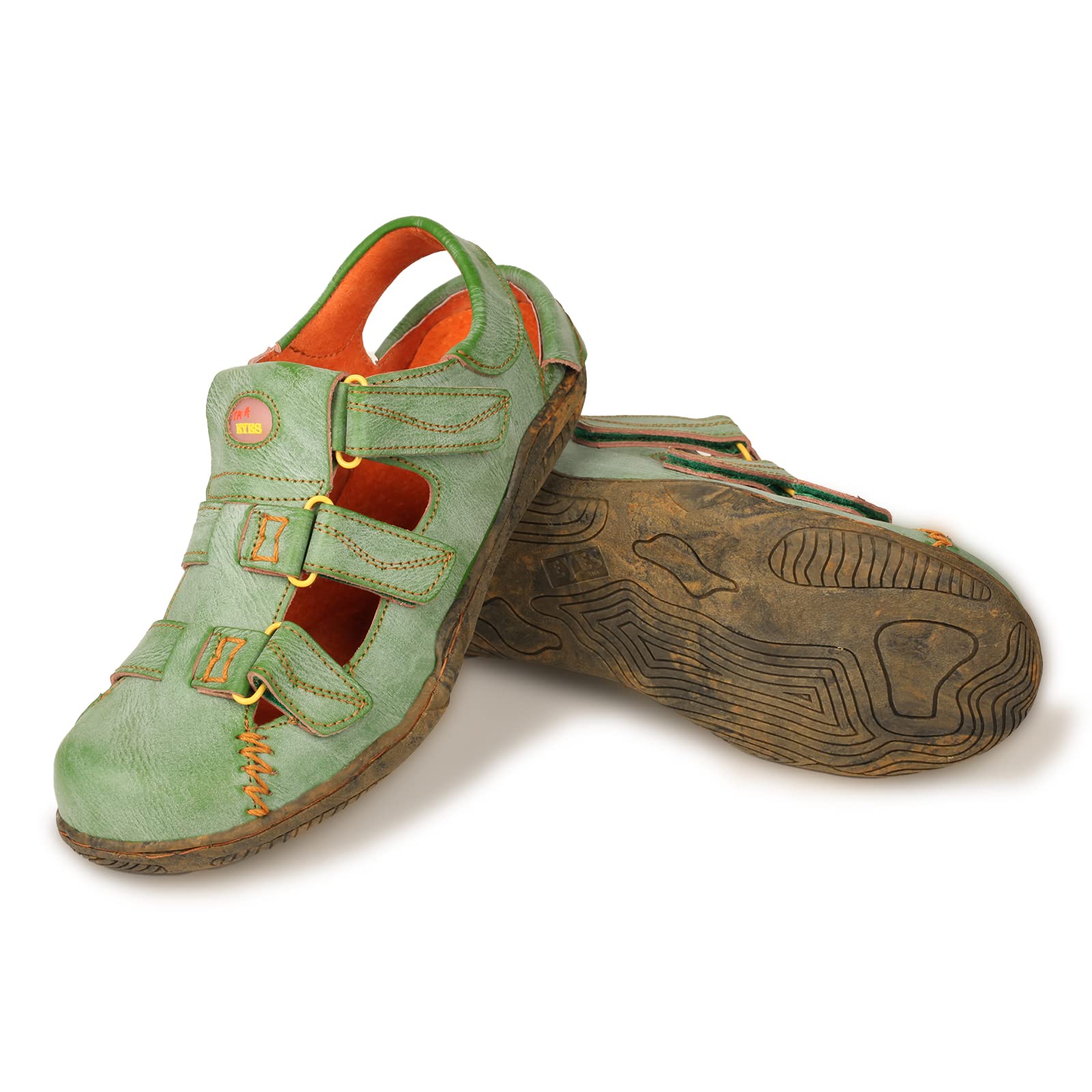 TMA EYES Women's Leather Hiking Sandals - Waterproof Outdoor Sports Shoes with Closed Toe for Trail Walking, Beach & Summer Adventures