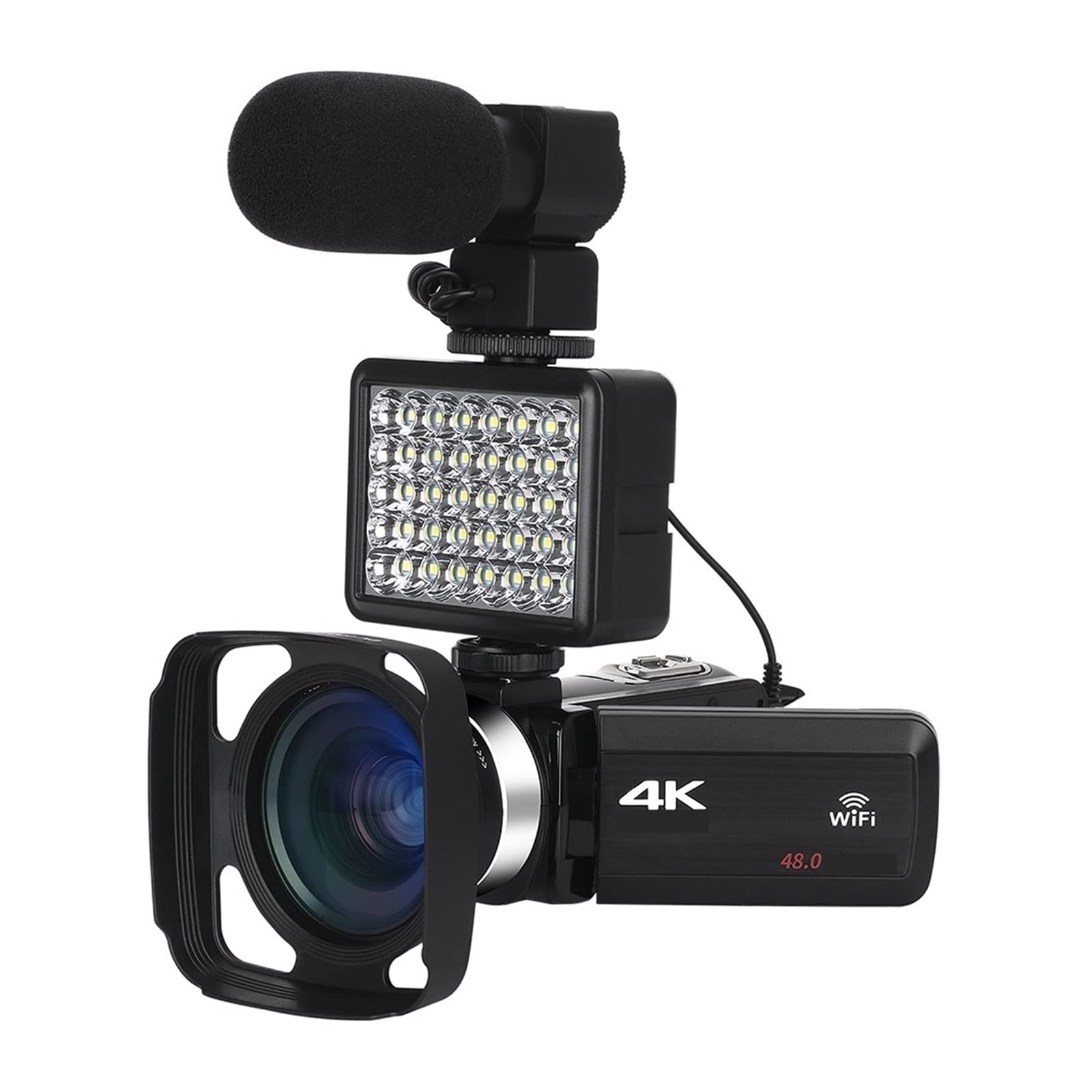 AUBEST 4K Ultra HD Digital Video Camera Camcorder - 18X Zoom, Live Streaming, Vlogging, Photography & Webcam - Perfect for YouTube, TikTok, Travel & Home Videos (NO SD Card, Camera Kit 2 Included)