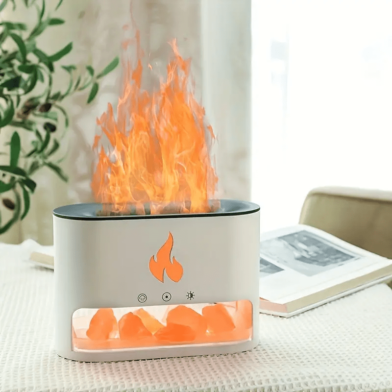 Mpow 7-Color LED Aromatherapy Diffuser with Salt Stone Design - Essential Oil Humidifier for Home, Office, Yoga & Spa Relaxation