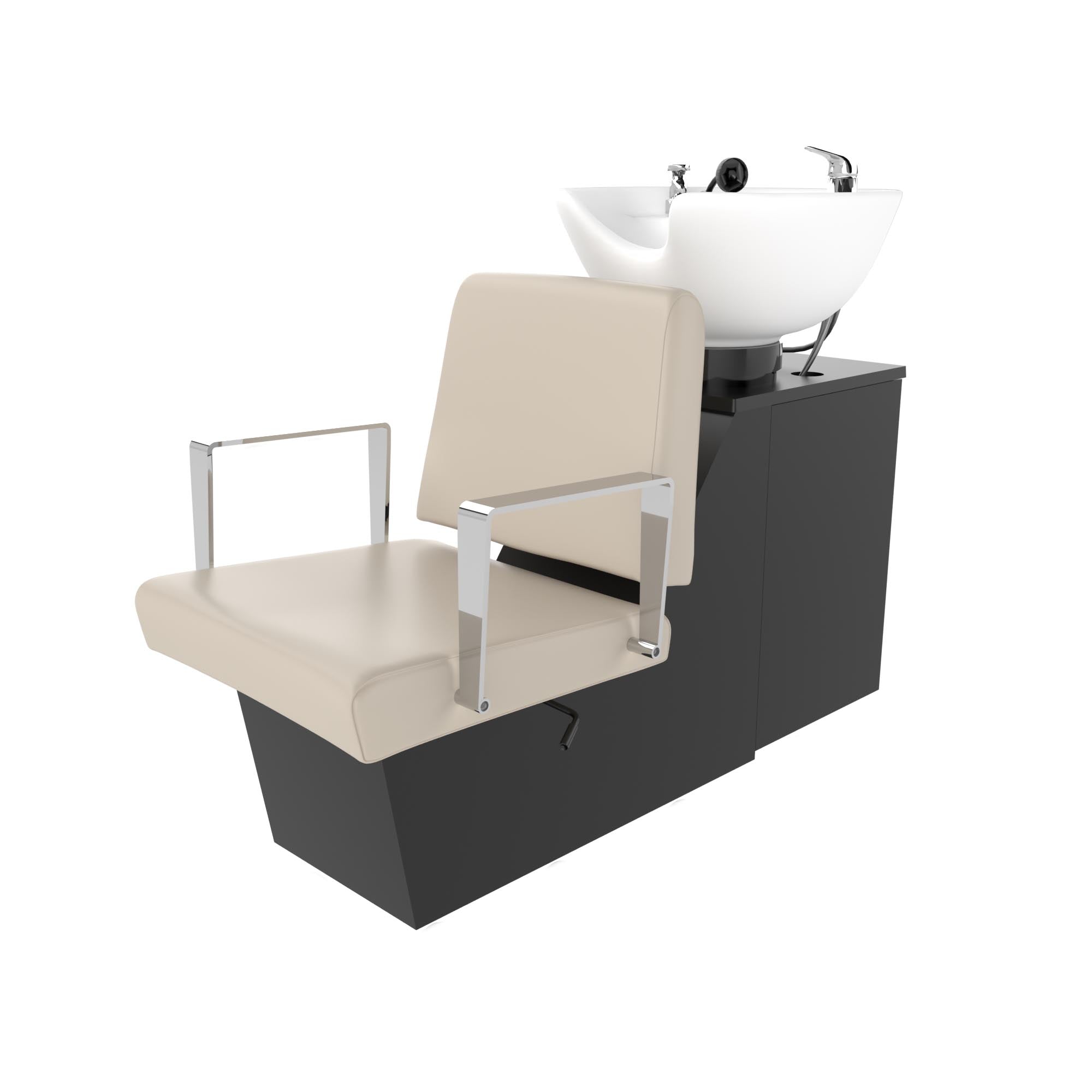Lila ADD ON Sidewash Shampoo Shuttle on Wooden Chassis - Portable Salon Hair Washing System for Mobile Stylists & Home Use